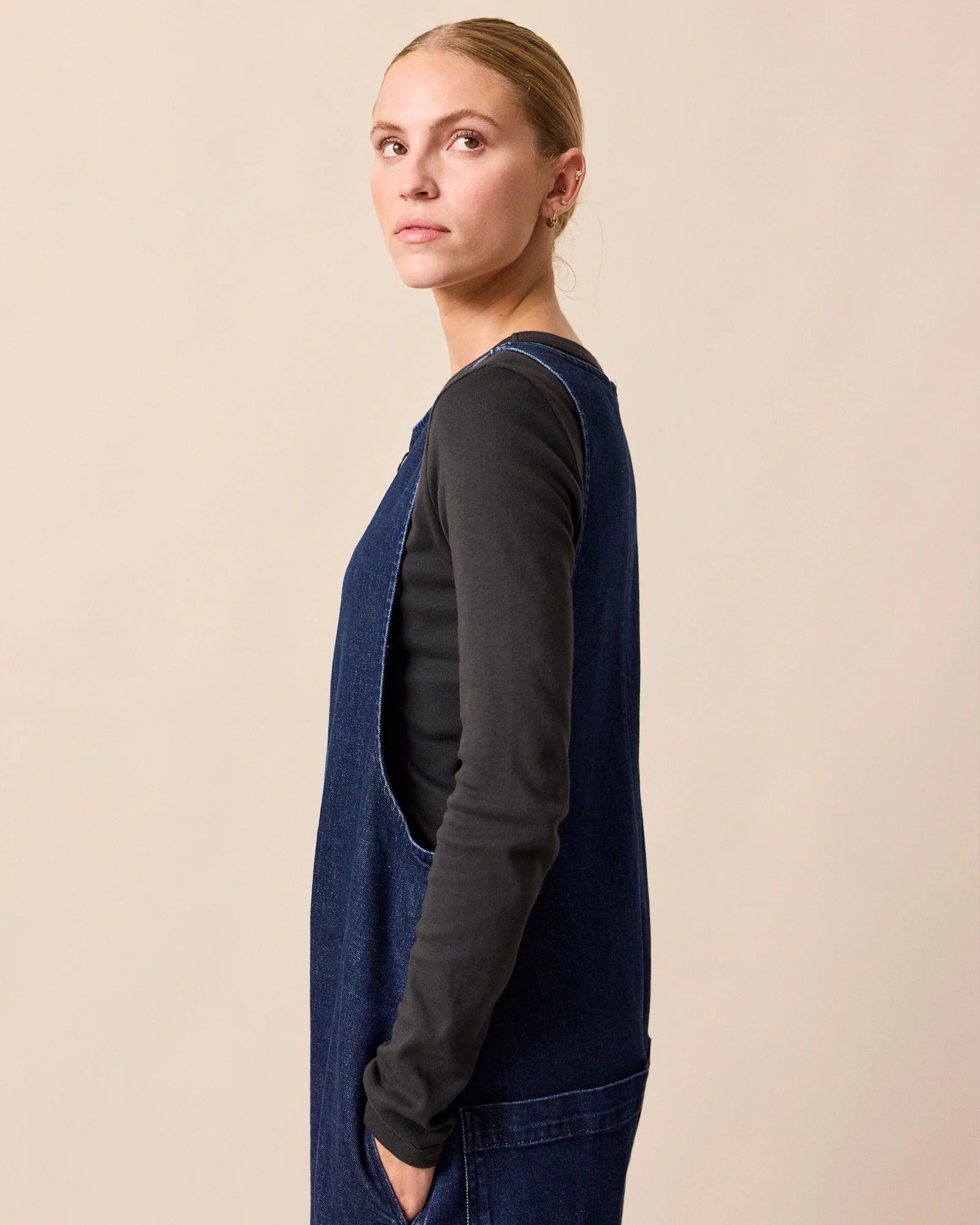 Ada Dark Blue Denim Jumpsuit - Image 4