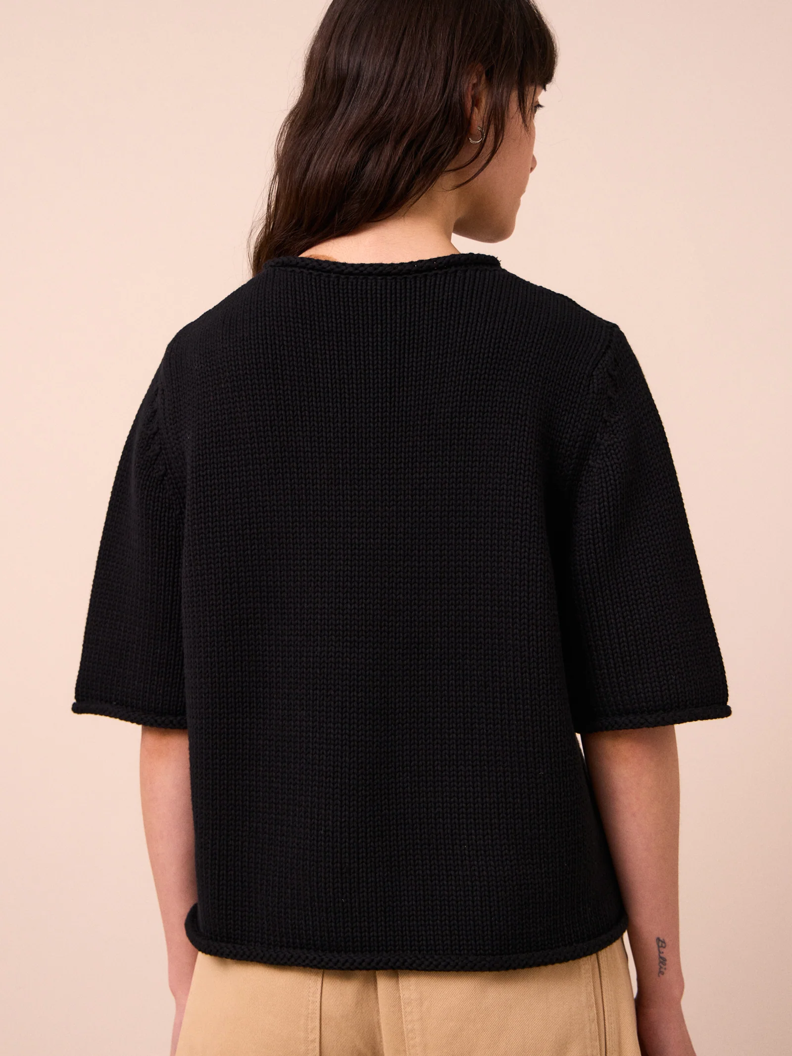 Bailey Black Cotton T-Shirt - Image 3