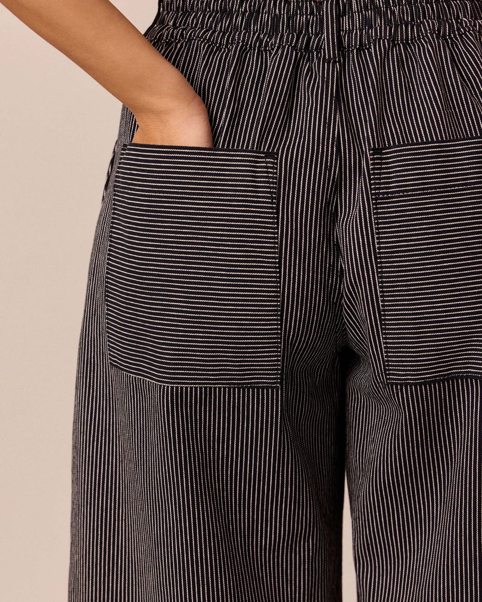 Blair Black Hickory Stripe Denim Jeans - Image 5