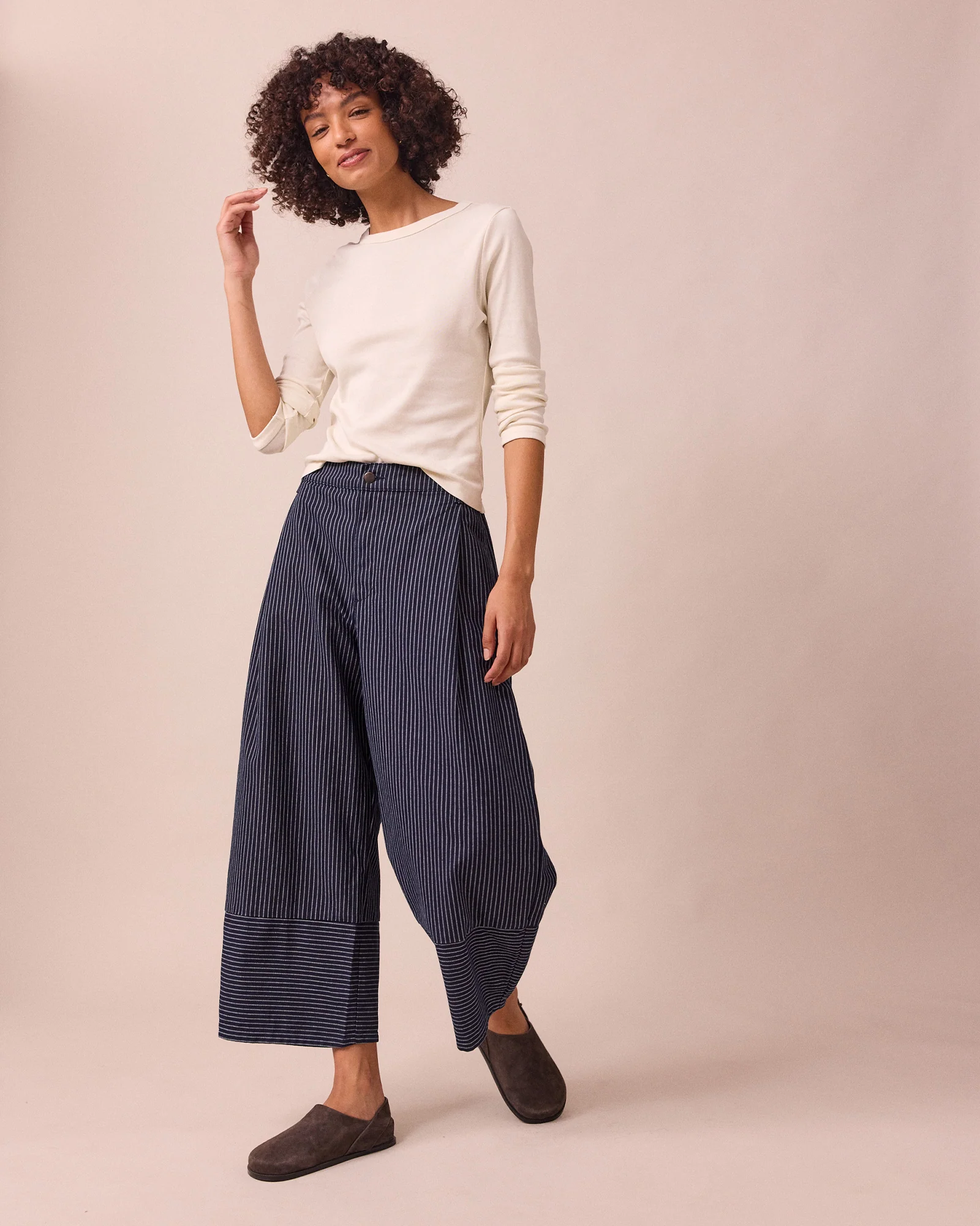 Blair Navy Pinstripe Denim Jeans - Image 3