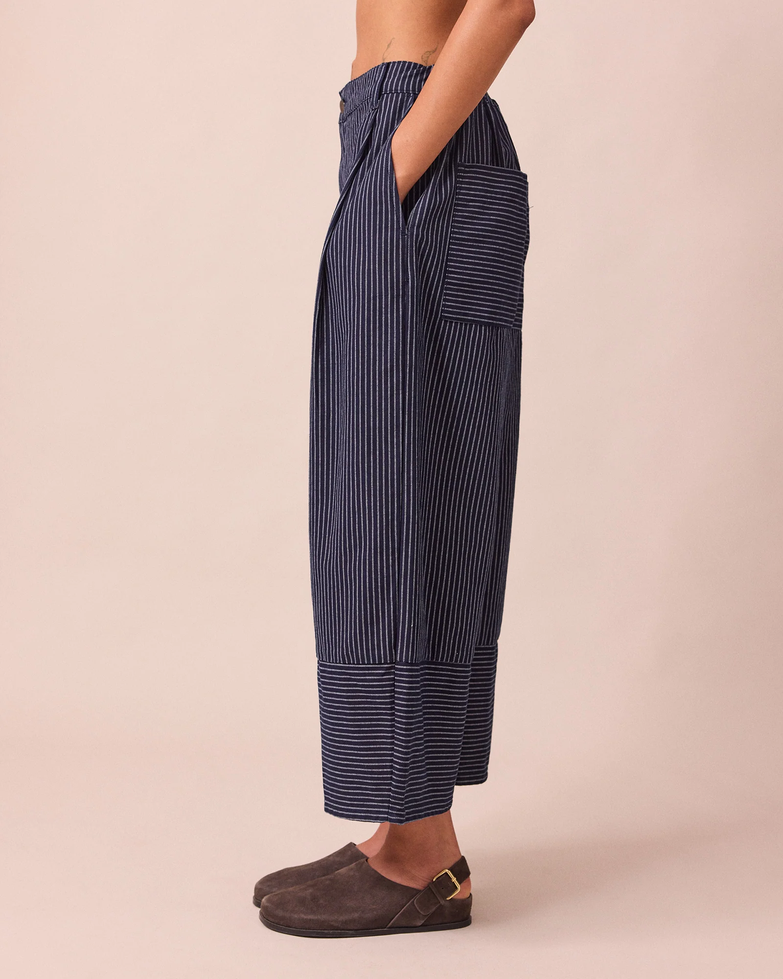 Blair Navy Pinstripe Denim Jeans - Image 4