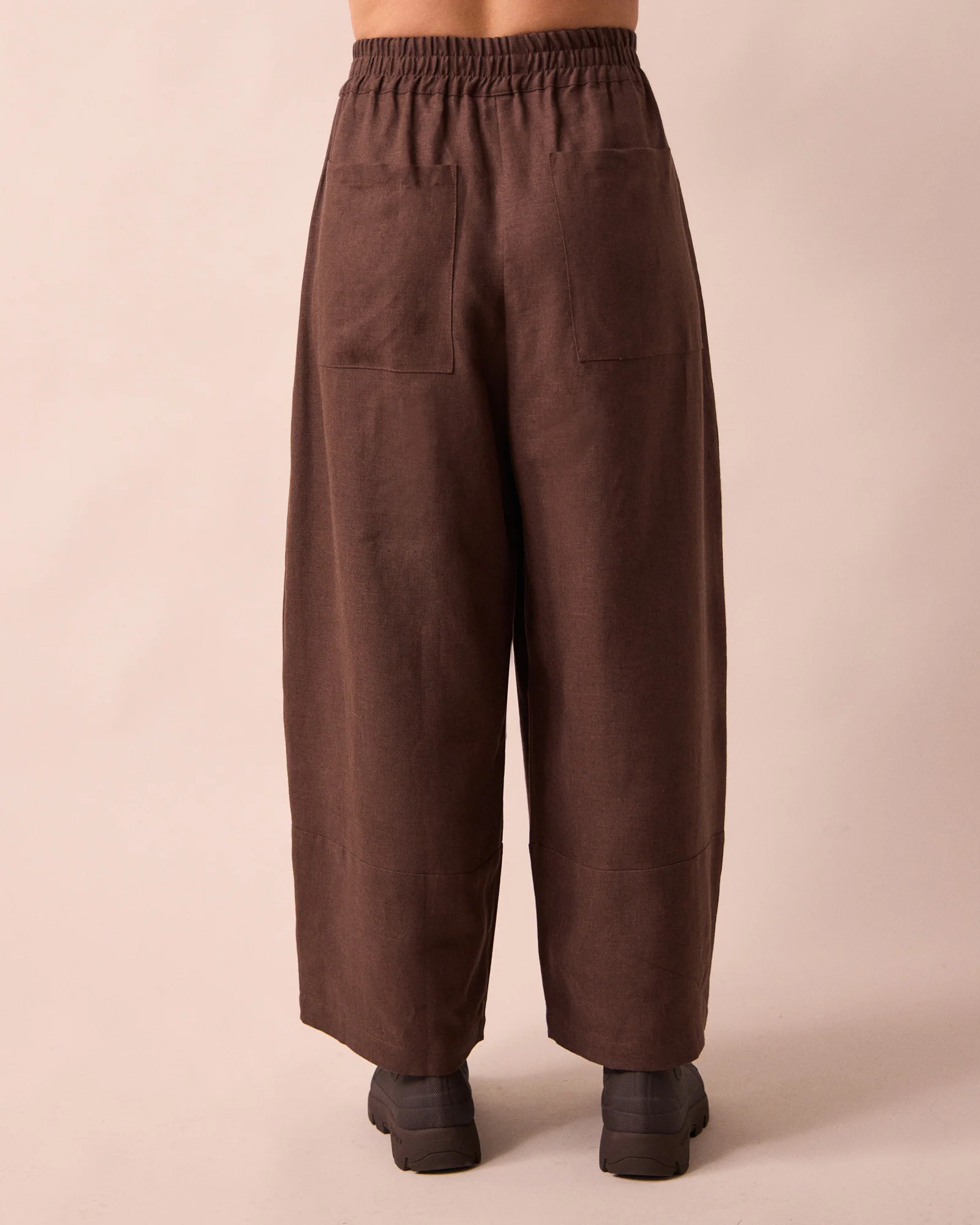 Bobbi Chocolate Linen Trousers - Image 3