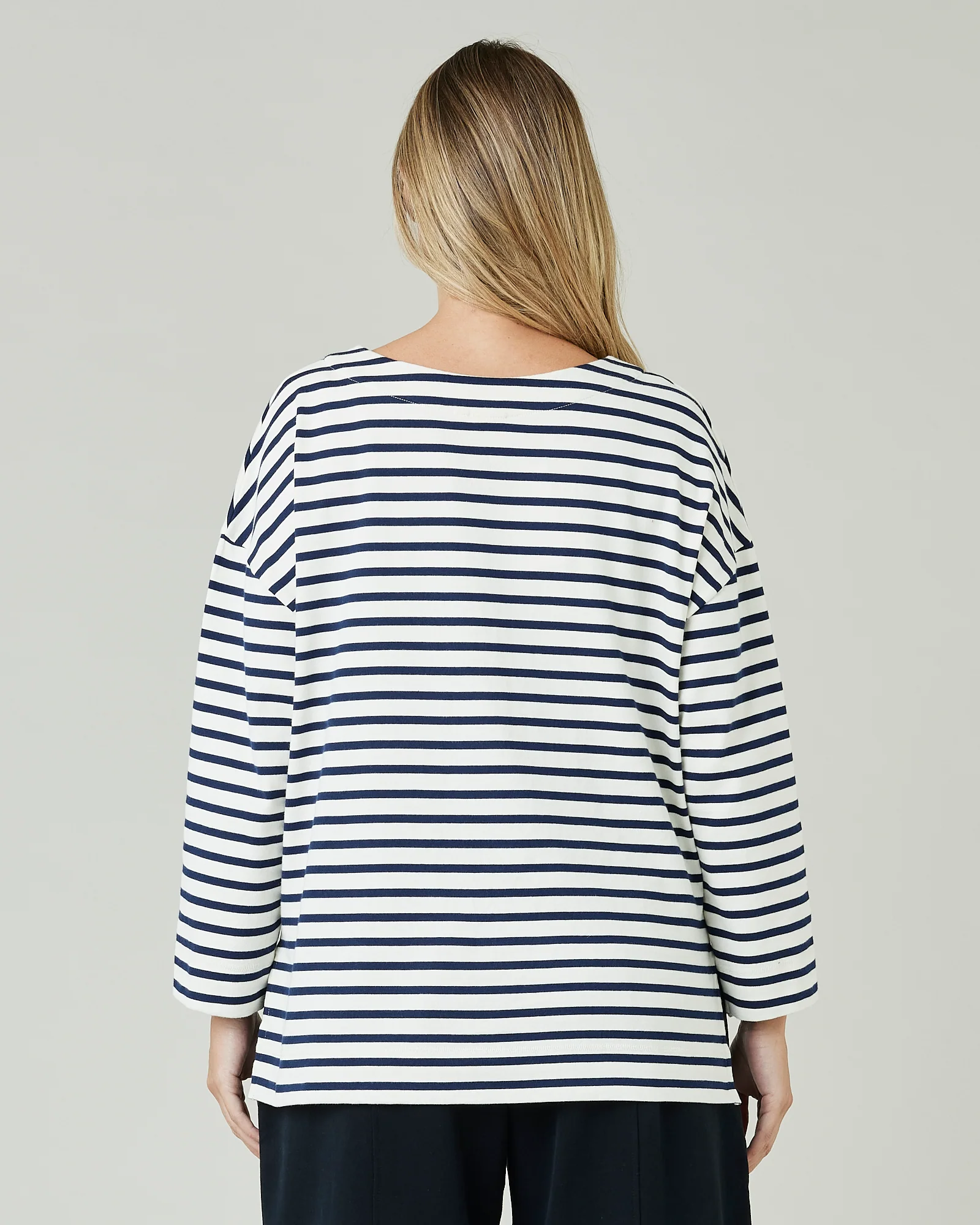 Breton Top Ecru & Navy Stripe - Image 13