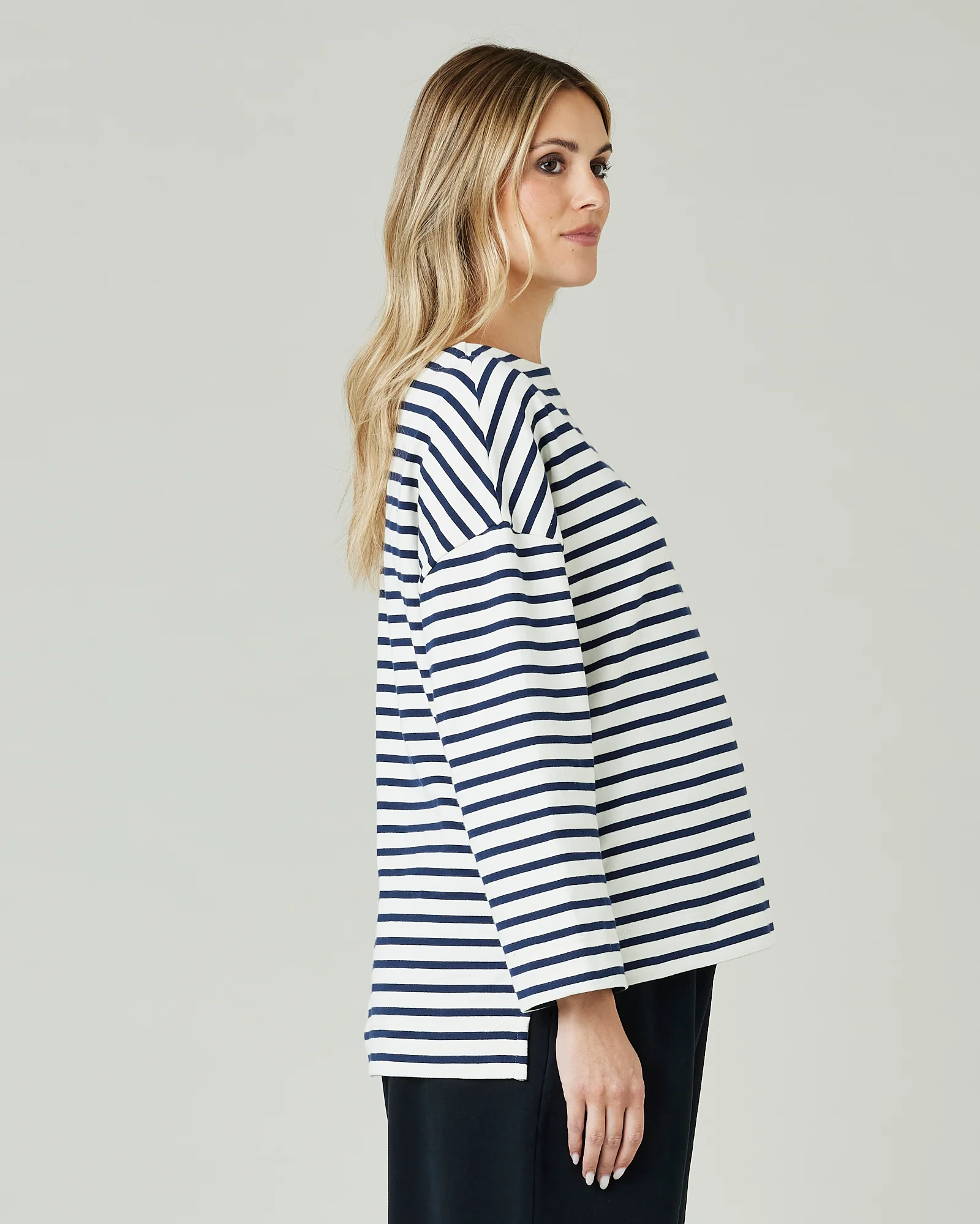 Breton Top Ecru & Navy Stripe - Image 14