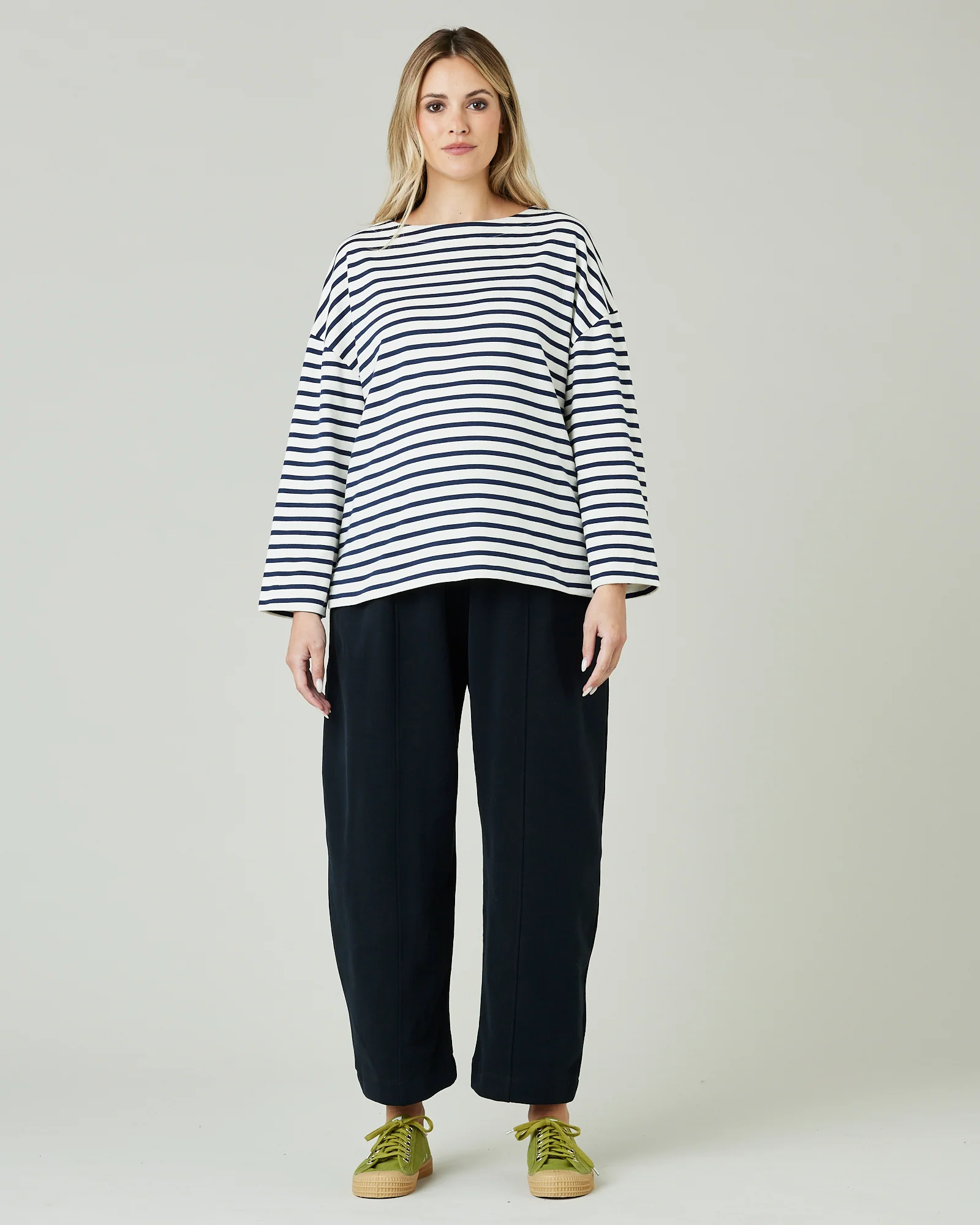 Breton Top Ecru & Navy Stripe - Image 15