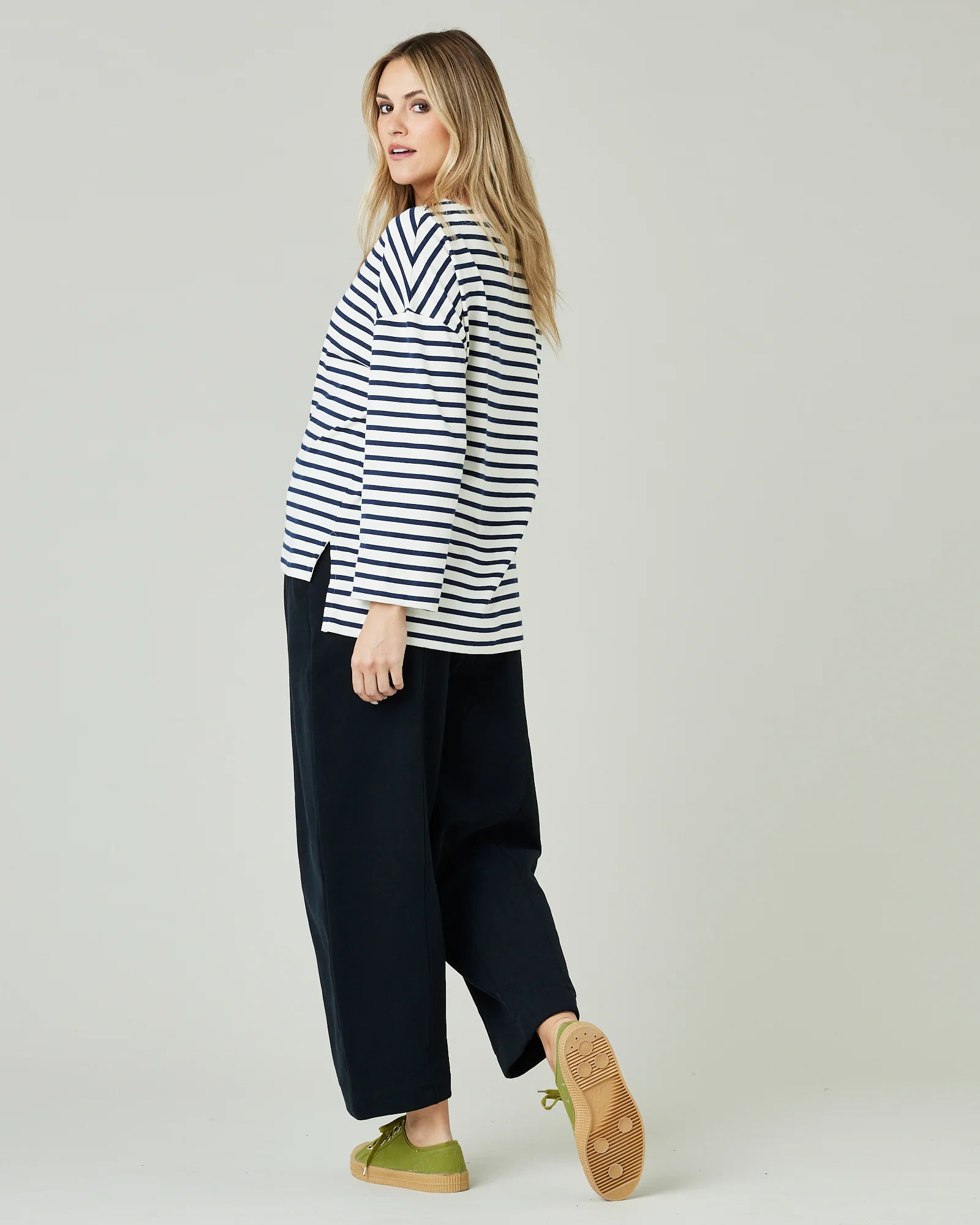 Breton Top Ecru & Navy Stripe - Image 17
