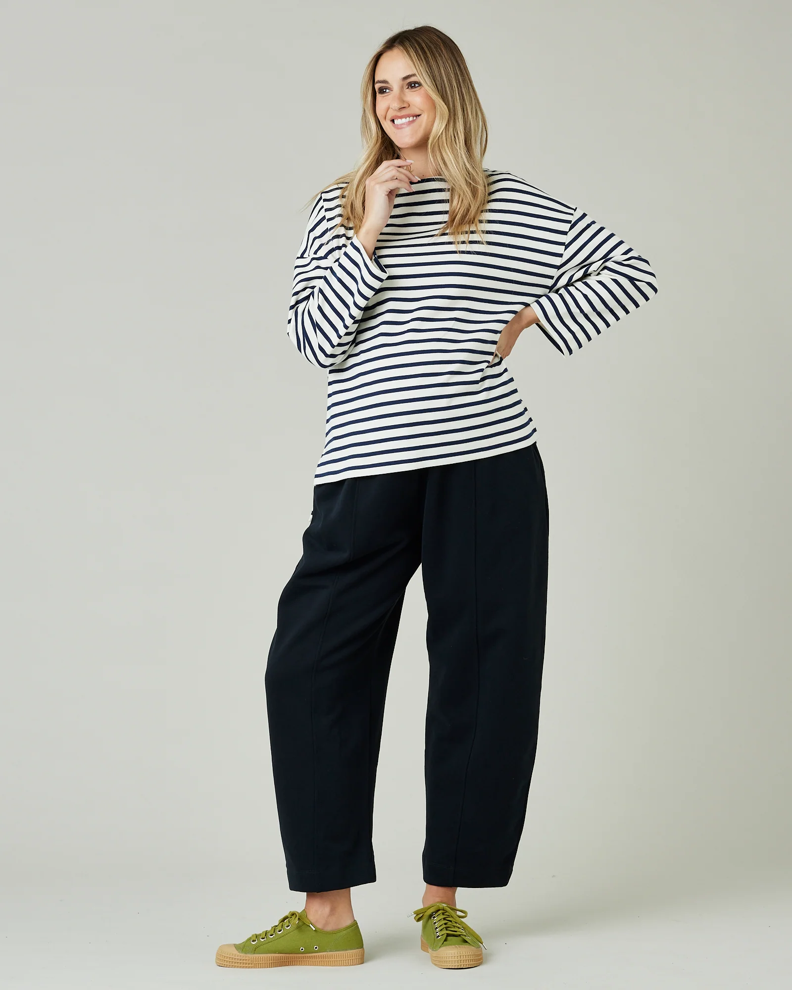 Breton Top Ecru & Navy Stripe - Image 18