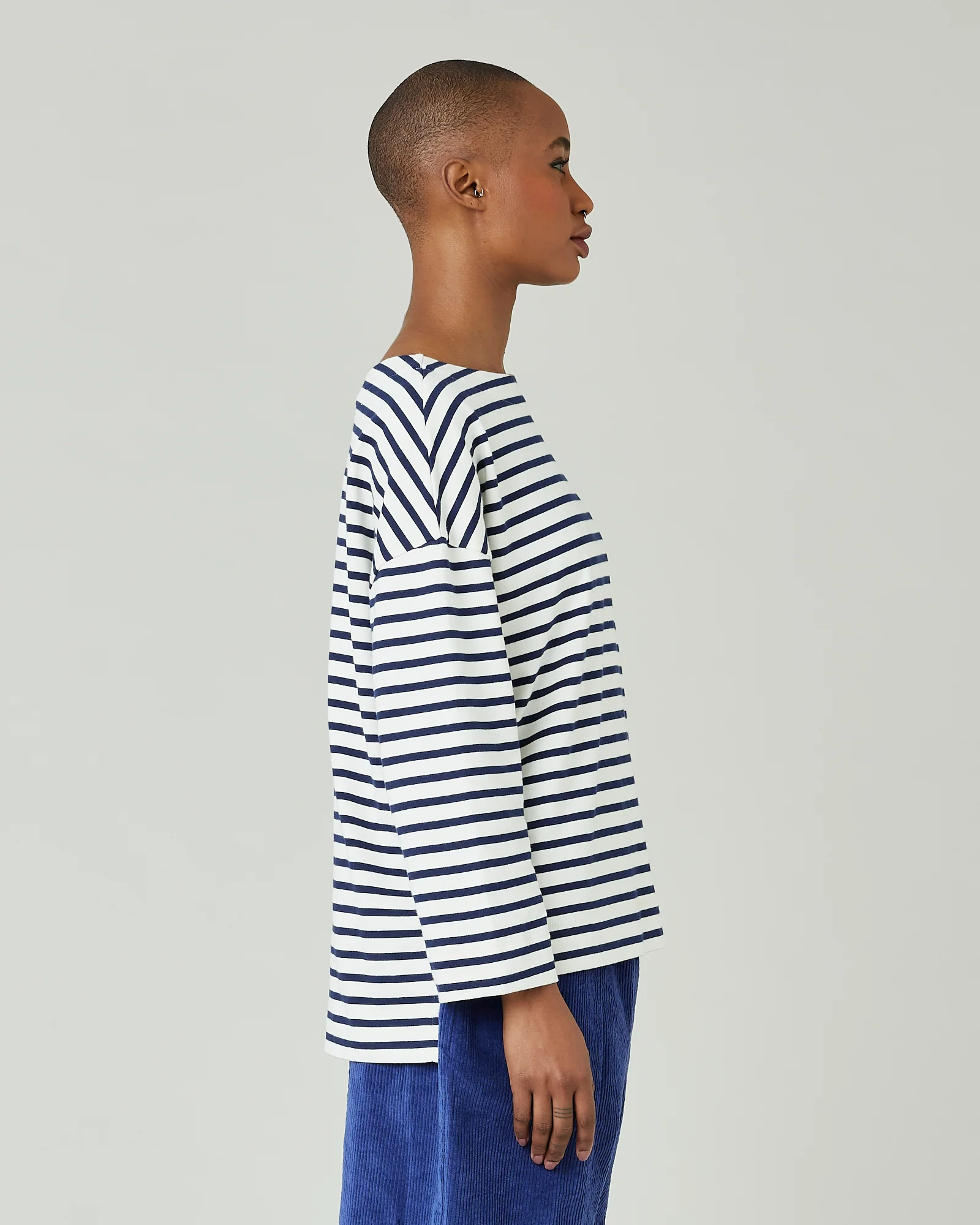 Breton Top Ecru & Navy Stripe - Image 4