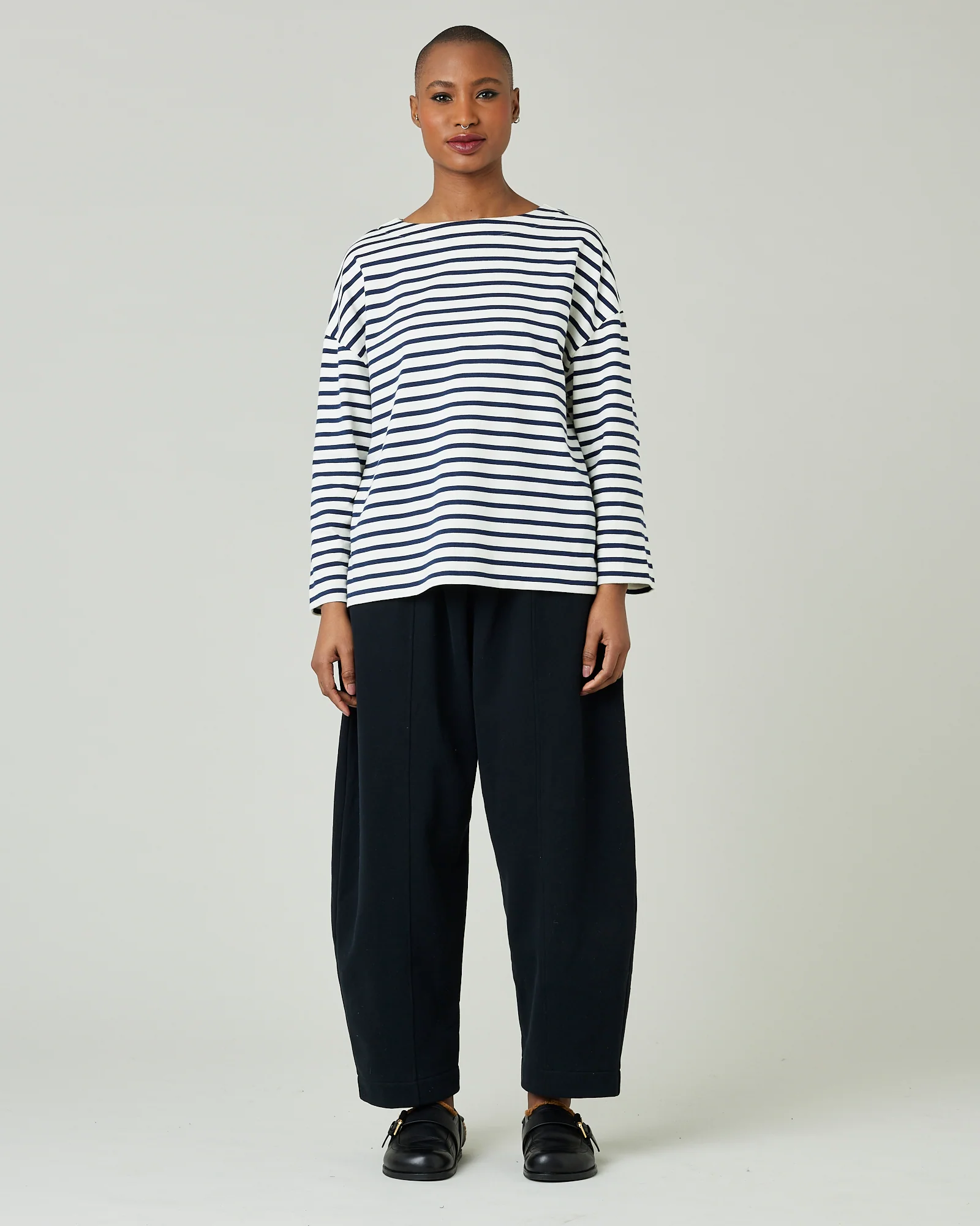 Breton Top Ecru & Navy Stripe - Image 5