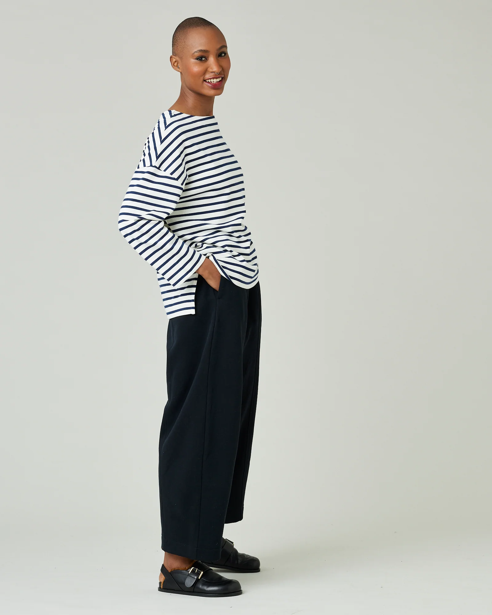 Breton Top Ecru & Navy Stripe - Image 8