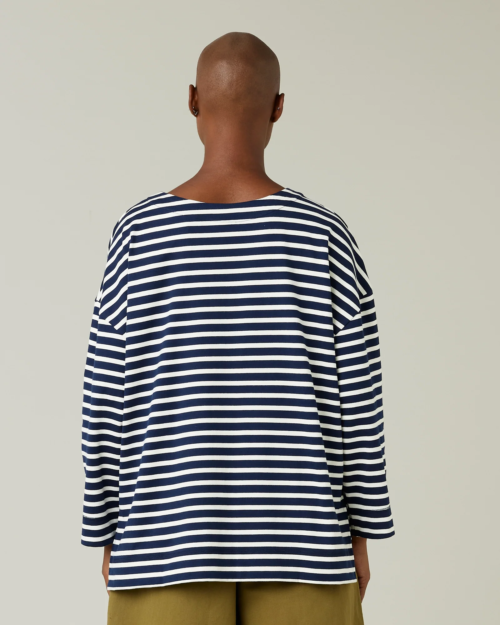 Breton Top Navy & Ecru Stripe - Image 3