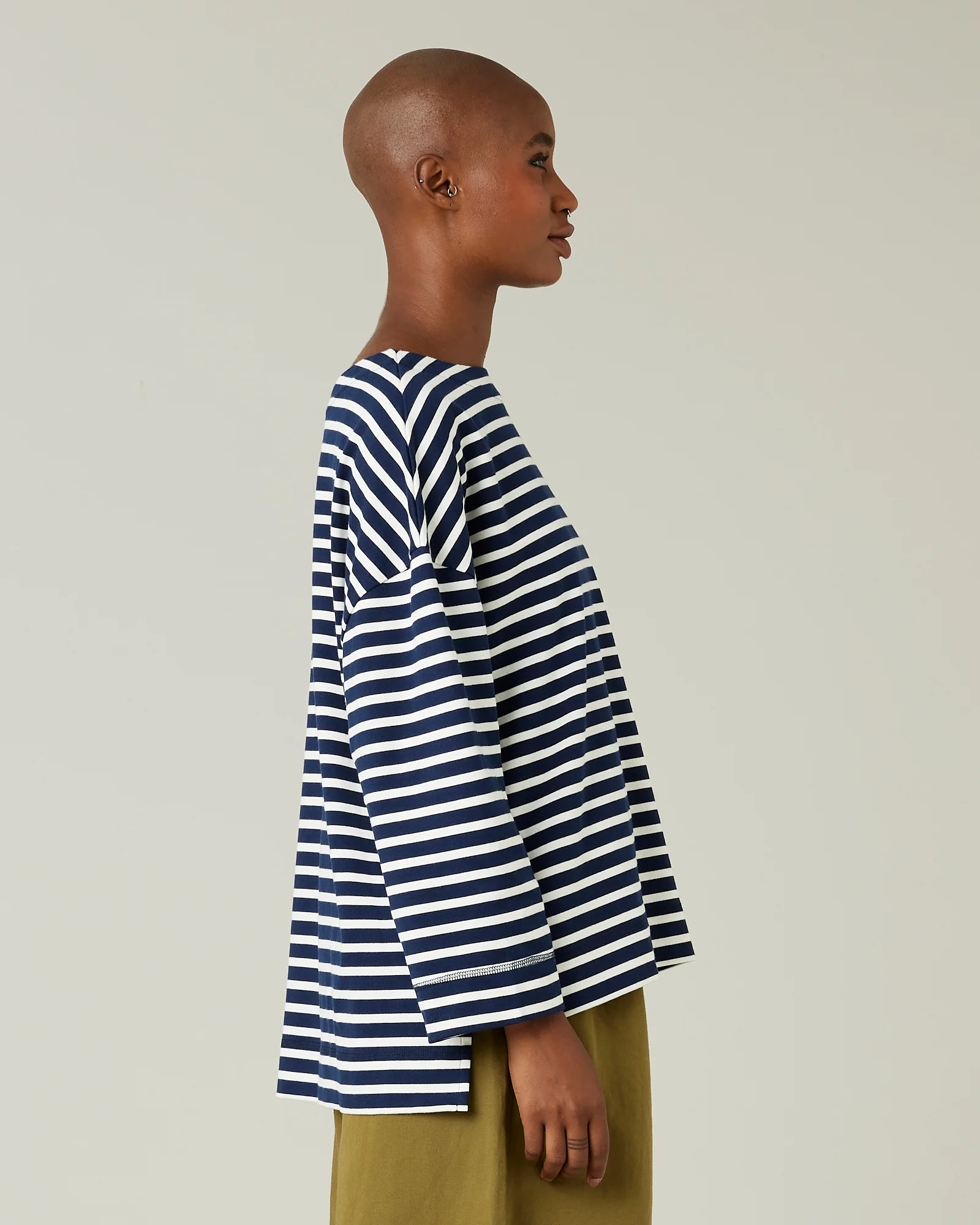 Breton Top Navy & Ecru Stripe - Image 4
