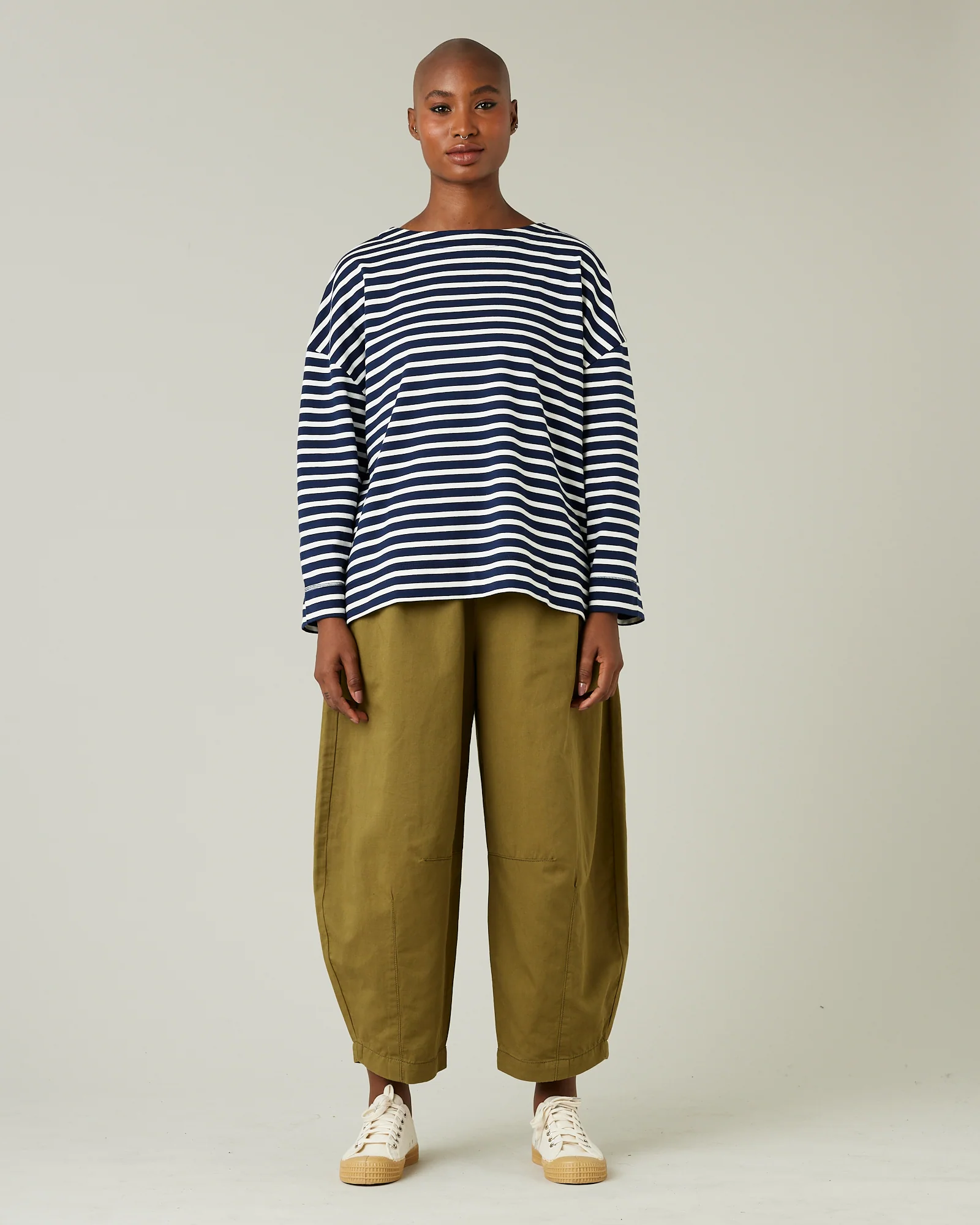 Breton Top Navy & Ecru Stripe - Image 5