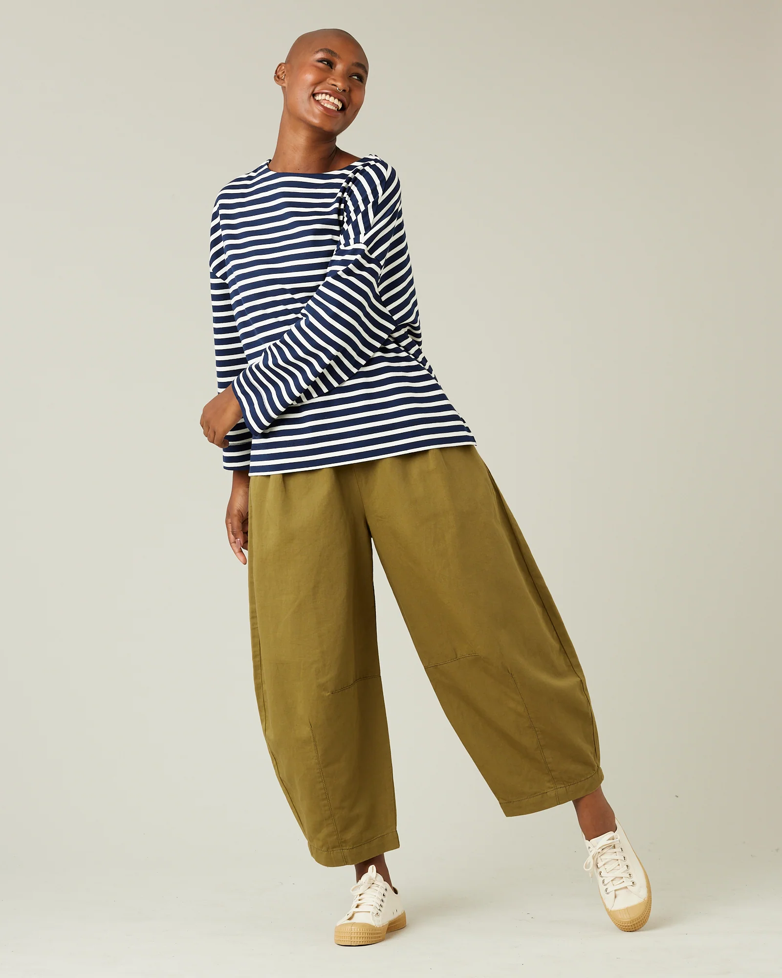 Breton Top Navy & Ecru Stripe - Image 6