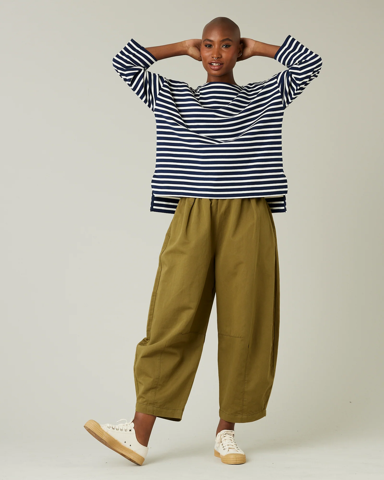 Breton Top Navy & Ecru Stripe - Image 7