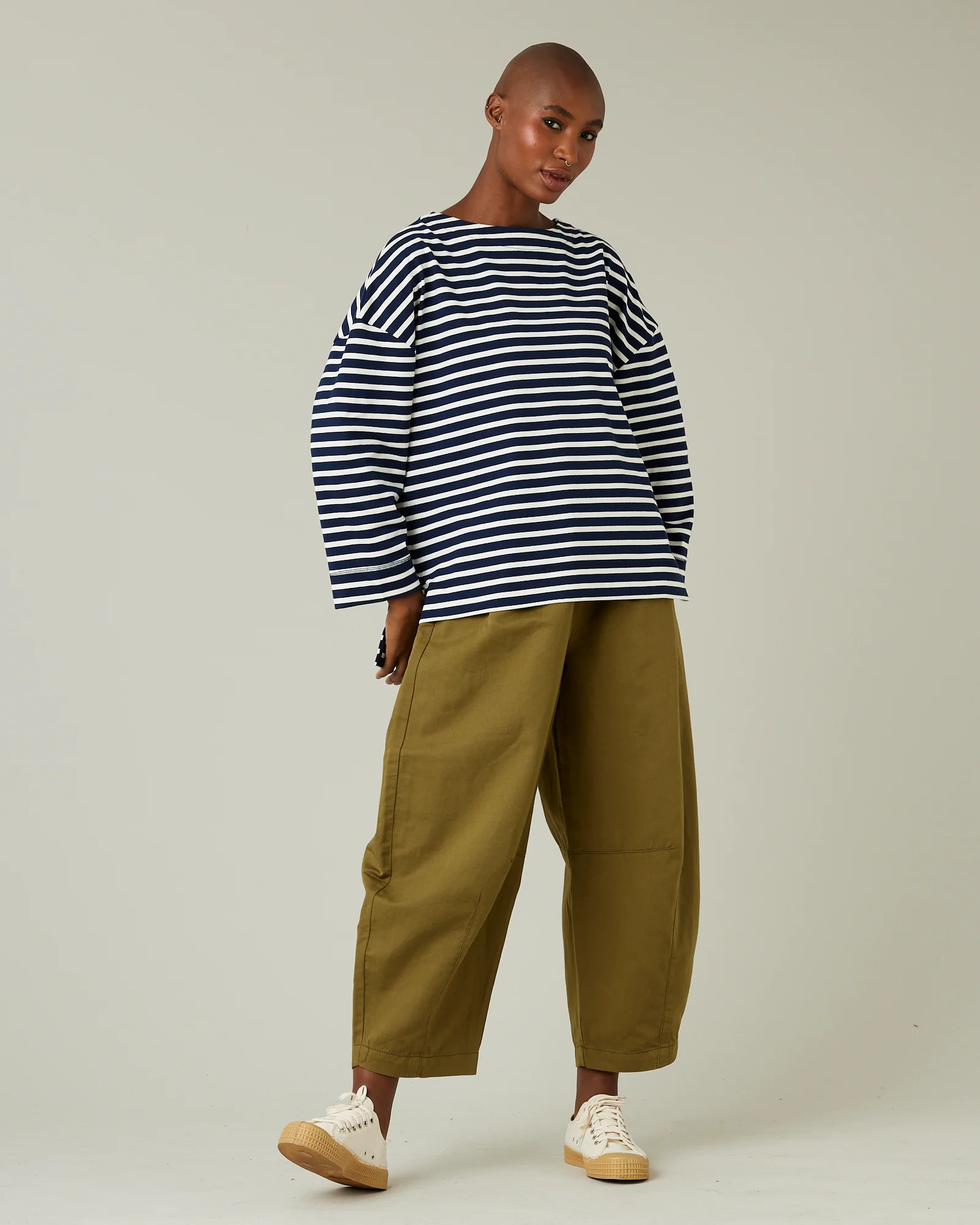 Breton Top Navy & Ecru Stripe - Image 9