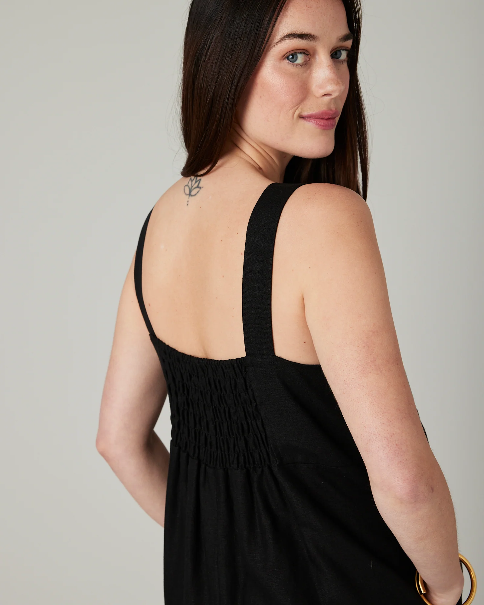 Cari Black Linen Jumpsuit - Image 11
