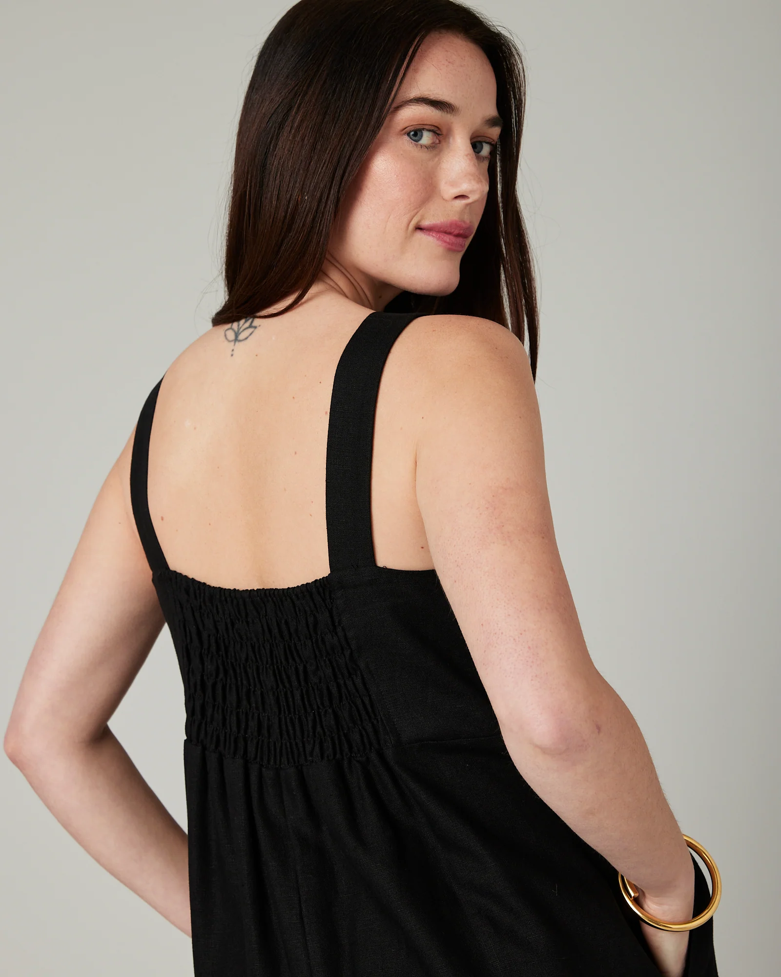 Cari Black Linen Jumpsuit - Image 12