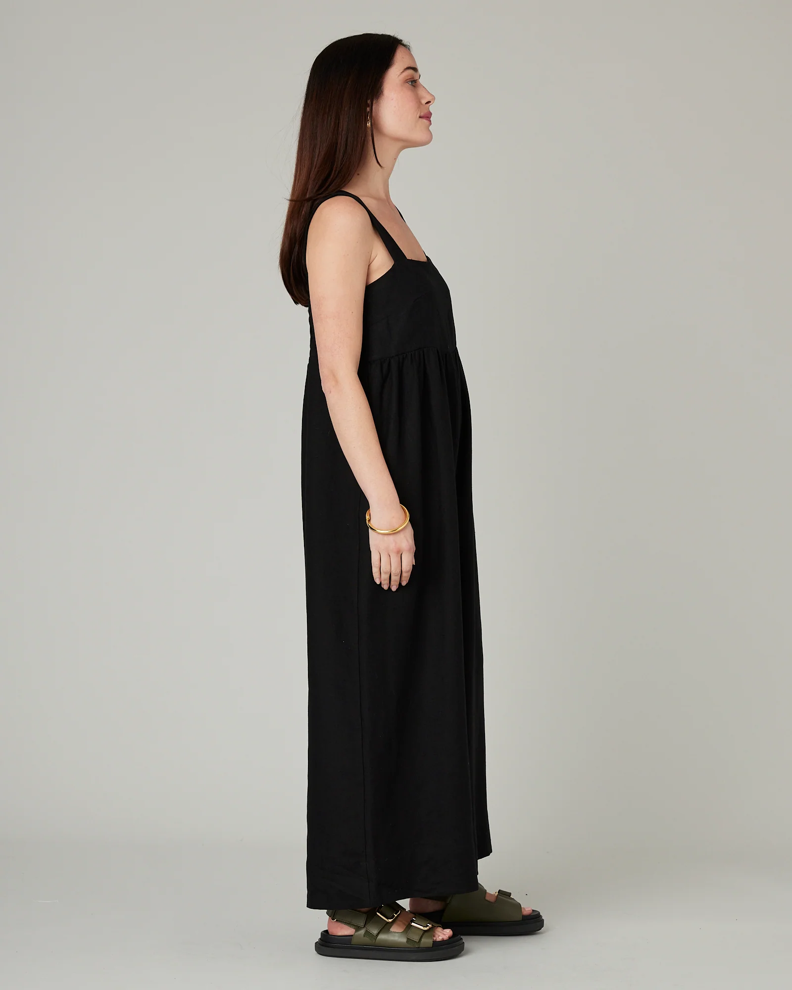 Cari Black Linen Jumpsuit - Image 4