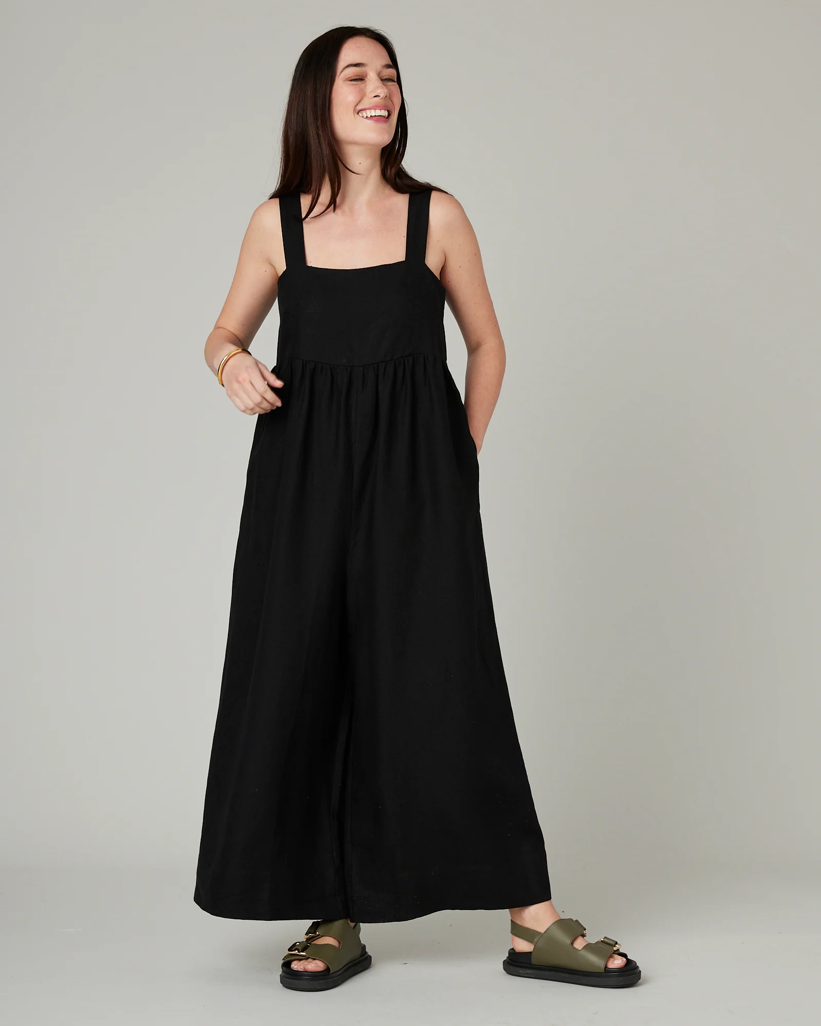 Cari Black Linen Jumpsuit - Image 6