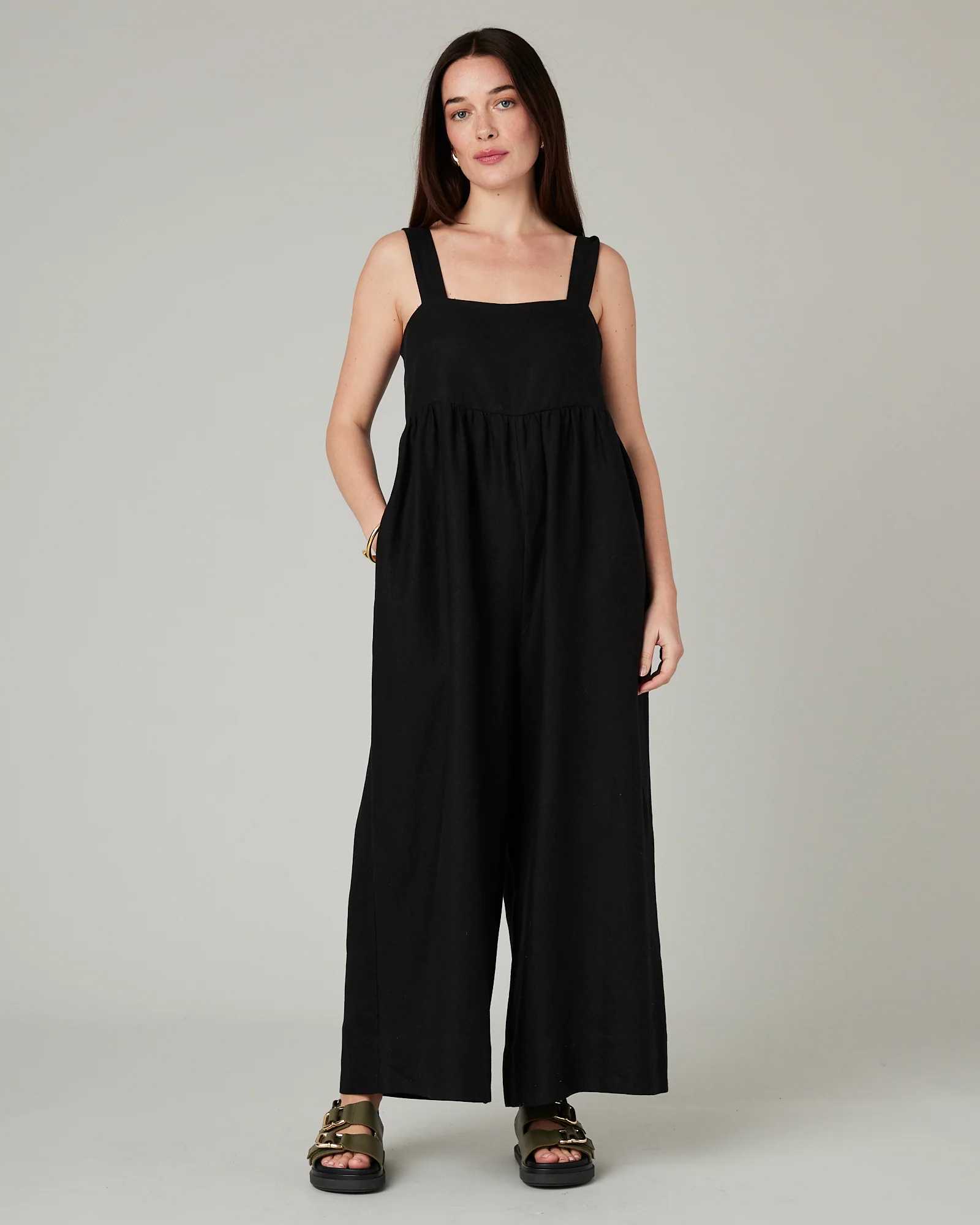Cari Black Linen Jumpsuit - Image 7