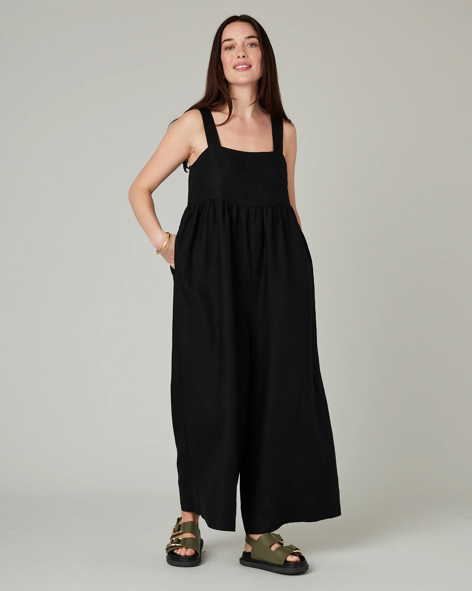 Cari Black Linen Jumpsuit - Image 9