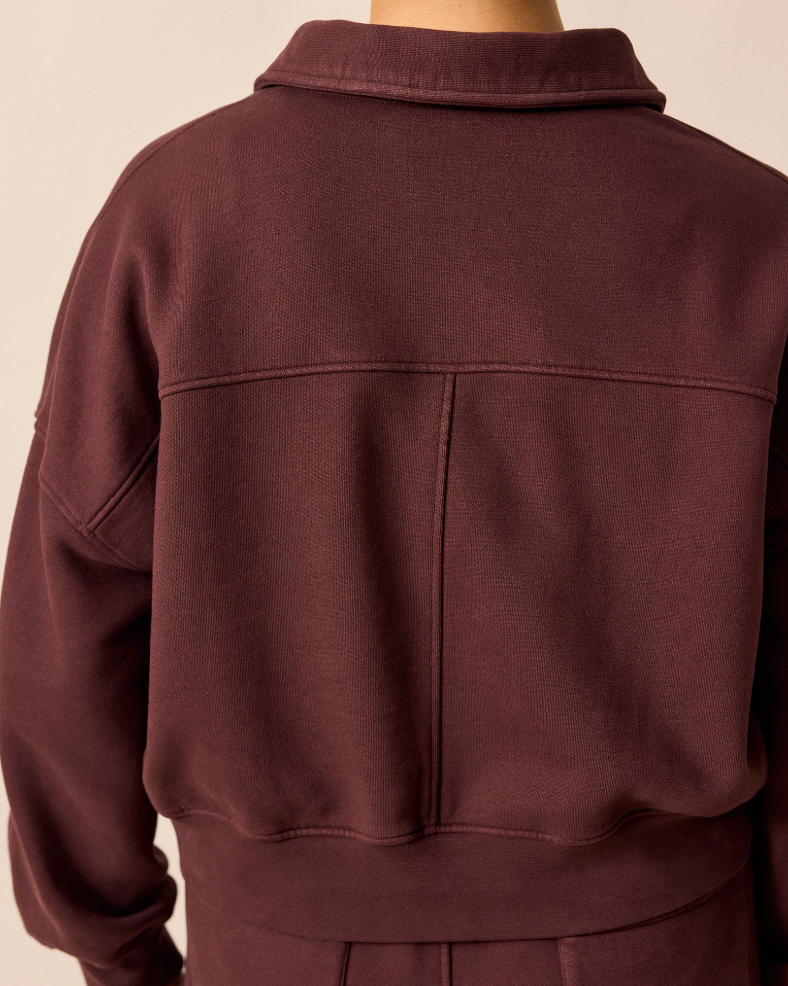 Cleo Burgundy Fleeceback Jersey Jumper - Image 6