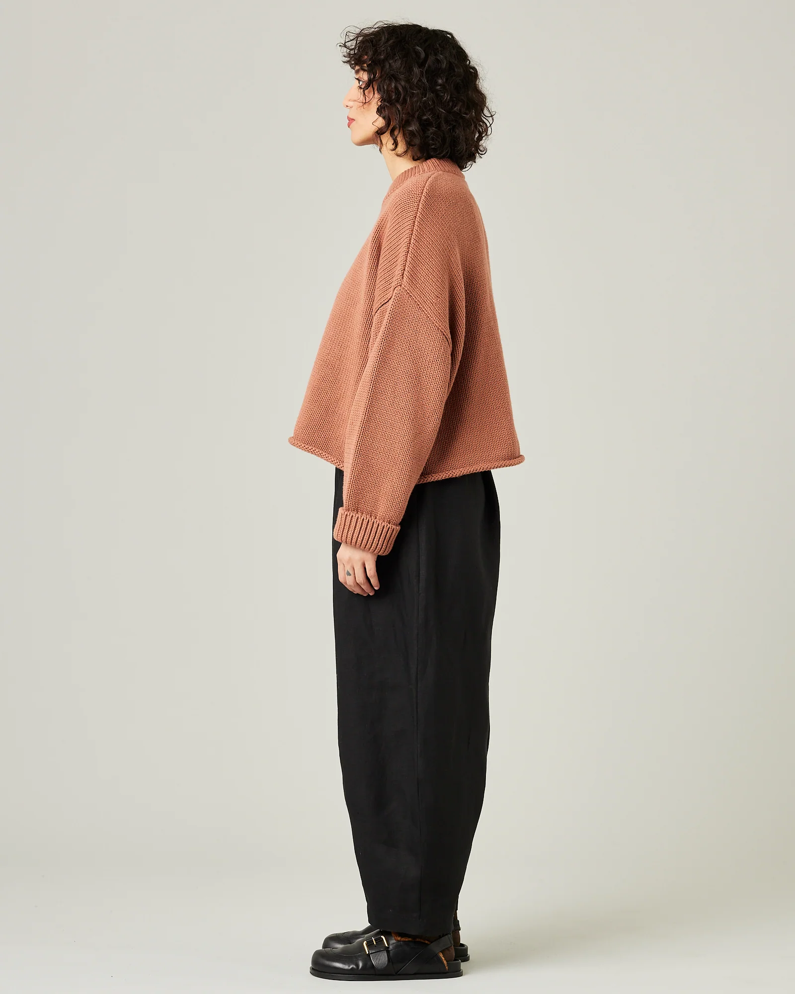 Daisy Black Linen Trousers - Image 6