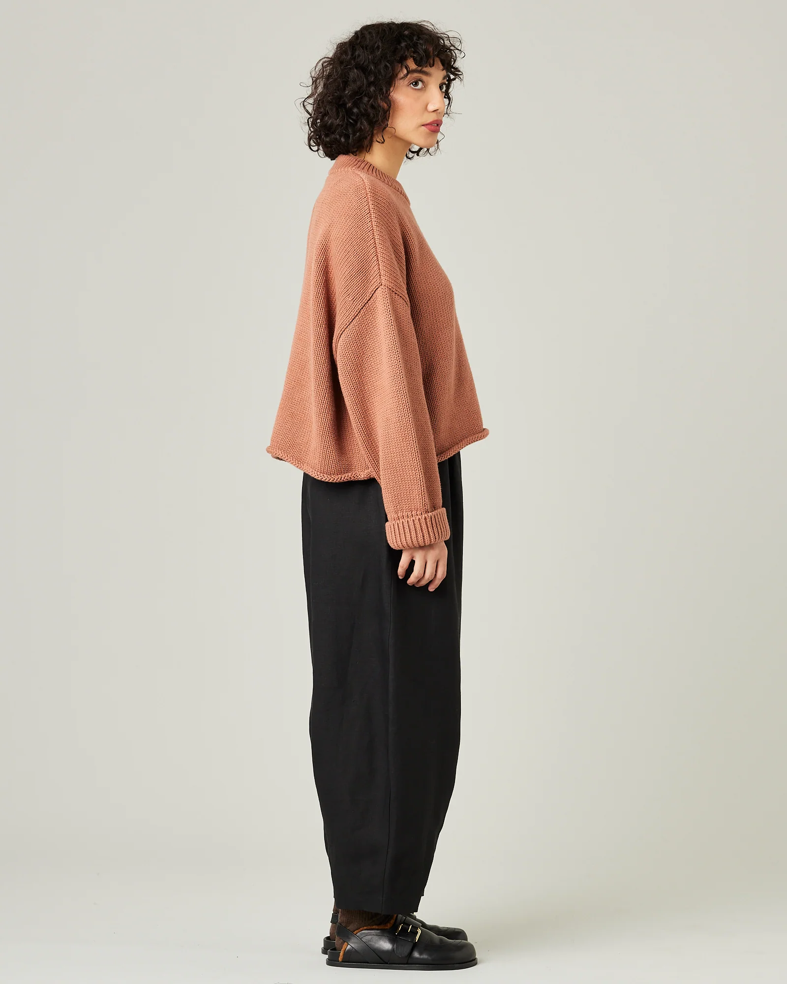 Daisy Black Linen Trousers - Image 8