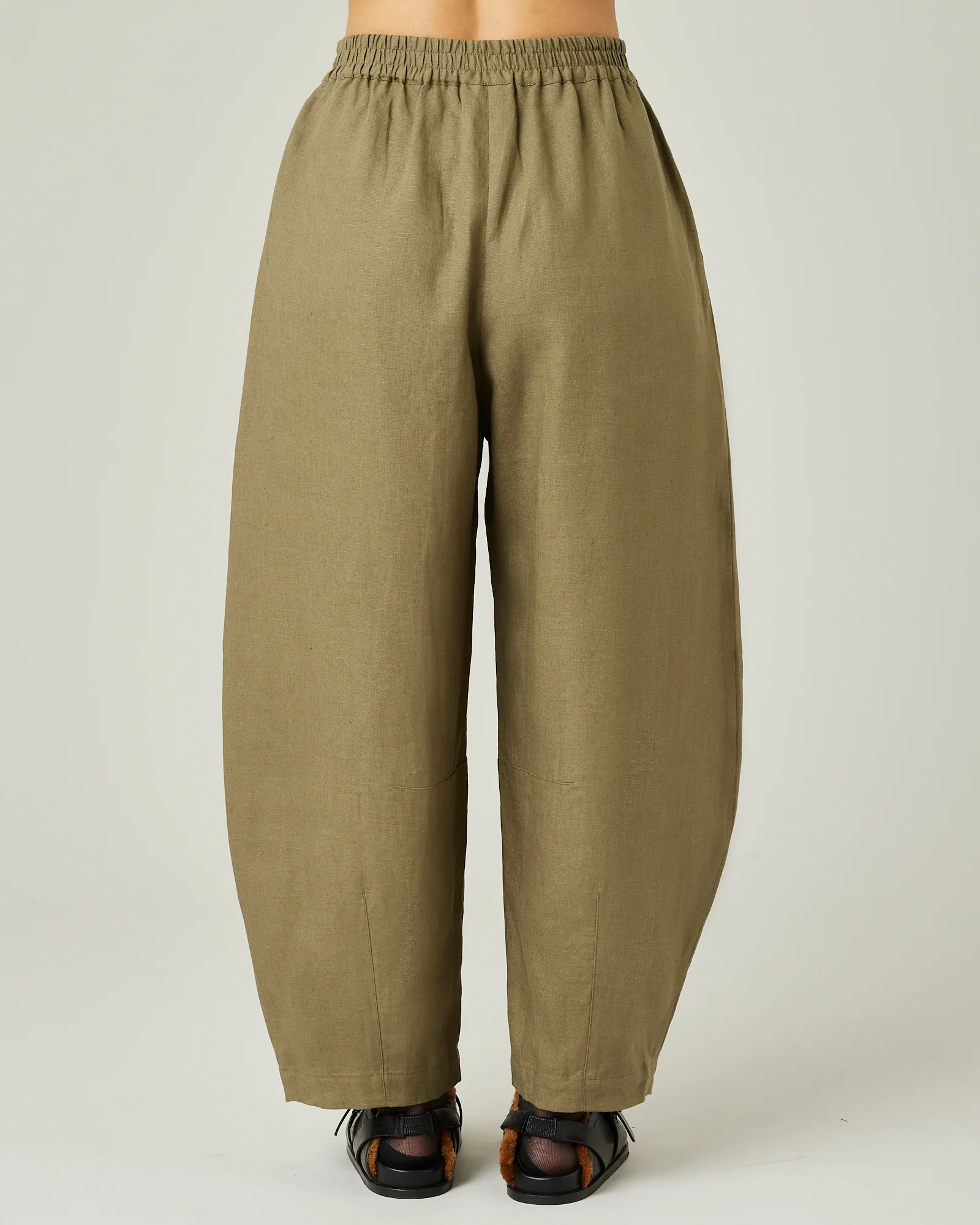 Daisy Khaki Linen Trousers - Image 3