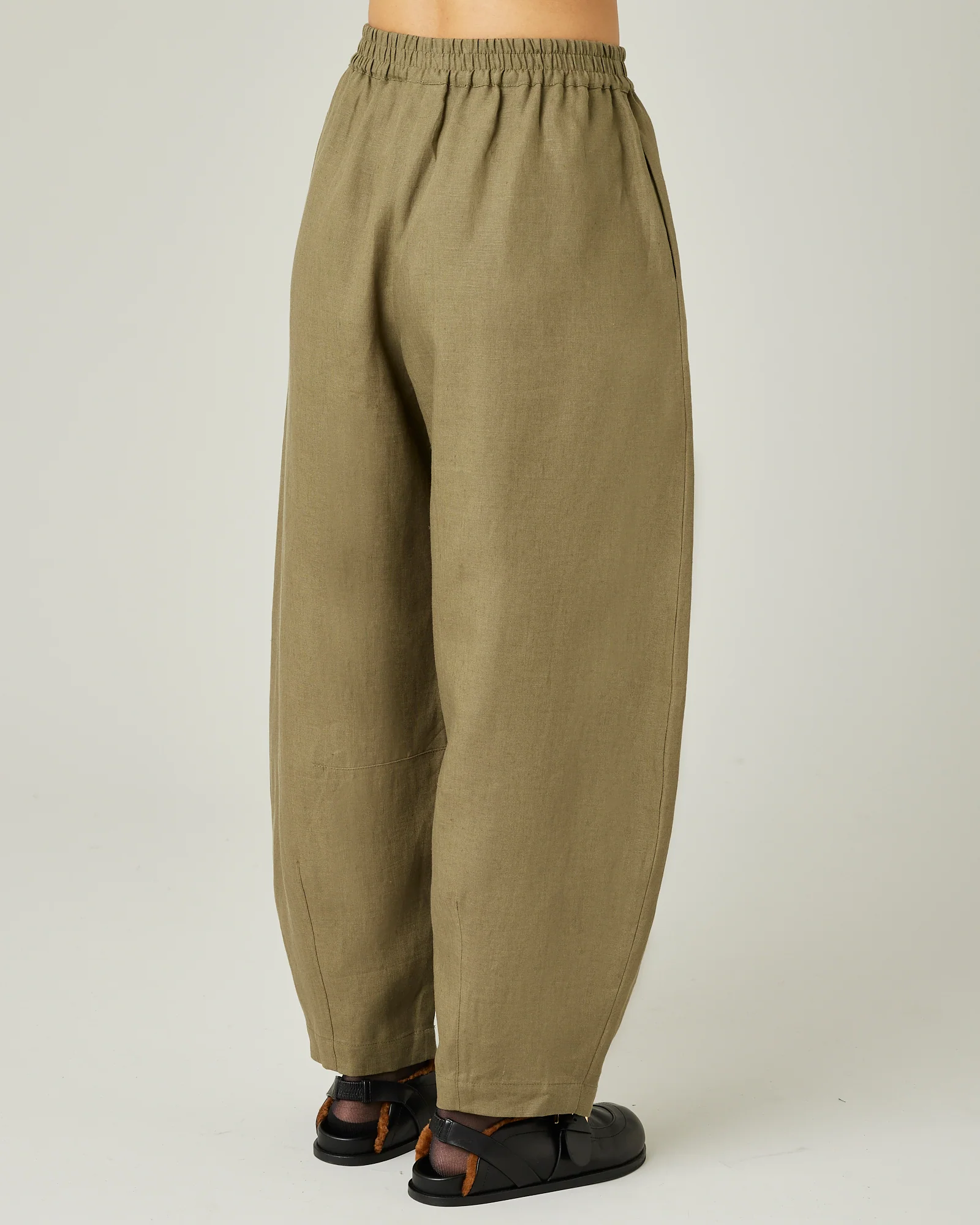Daisy Khaki Linen Trousers - Image 4