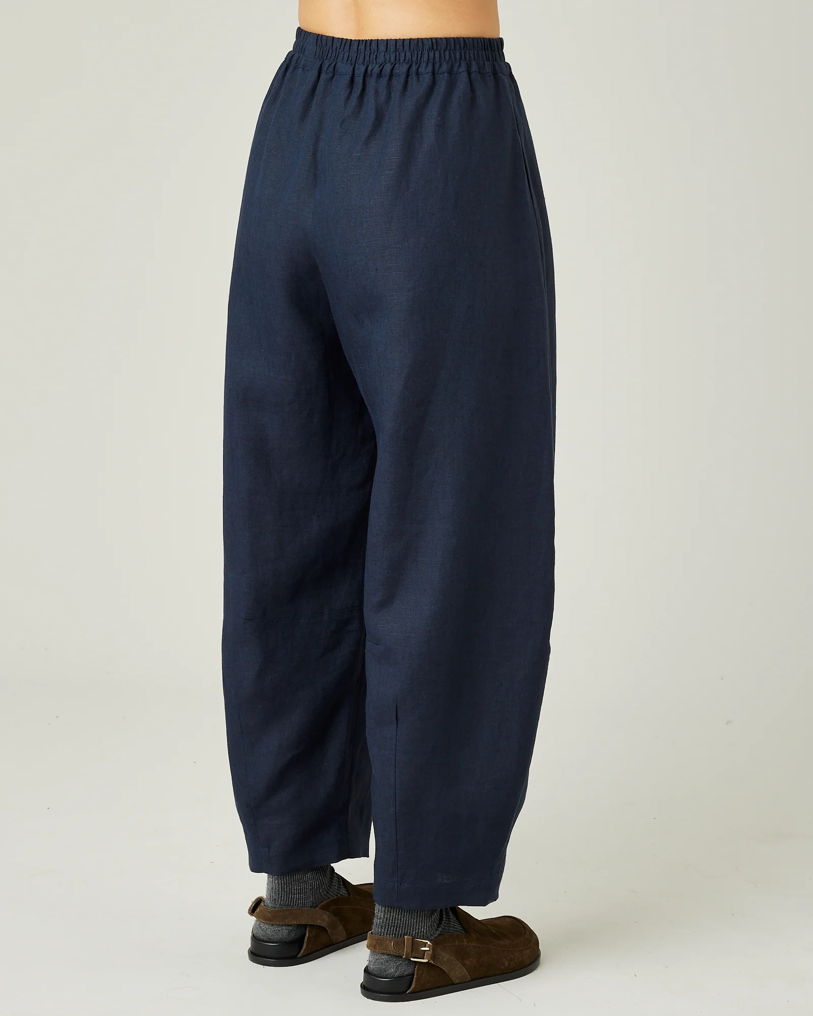 Daisy Navy Linen Trousers - Image 4