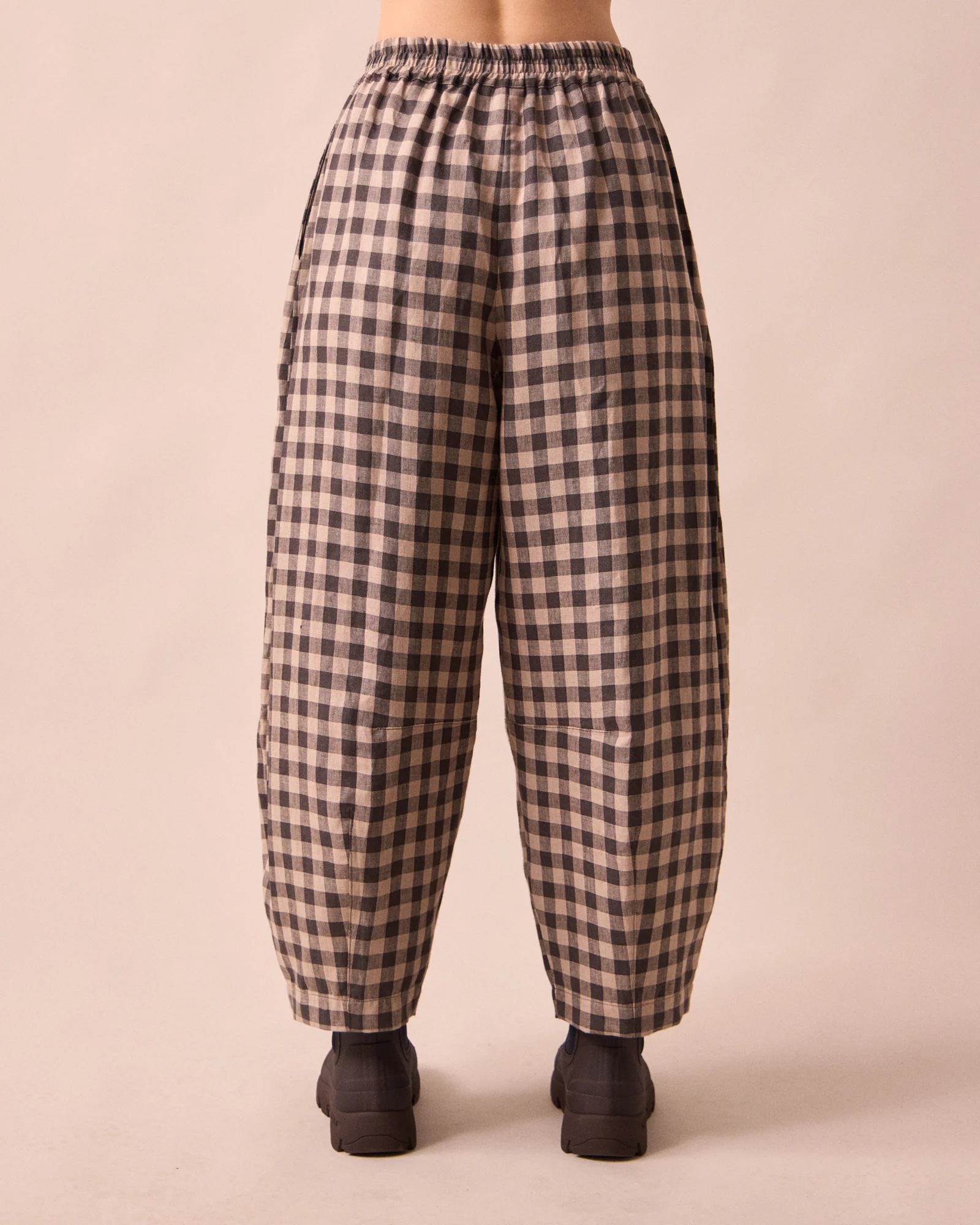 Daisy Stone Gingham Linen Trousers - Image 5