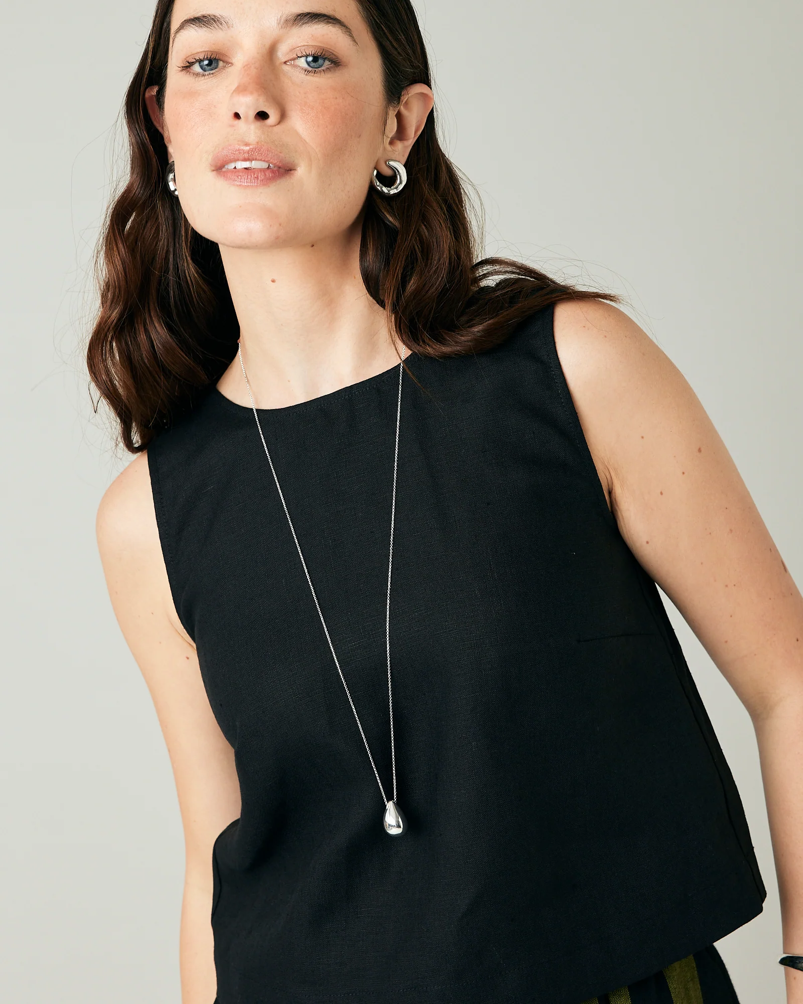 Esme Black Linen Top - Image 6