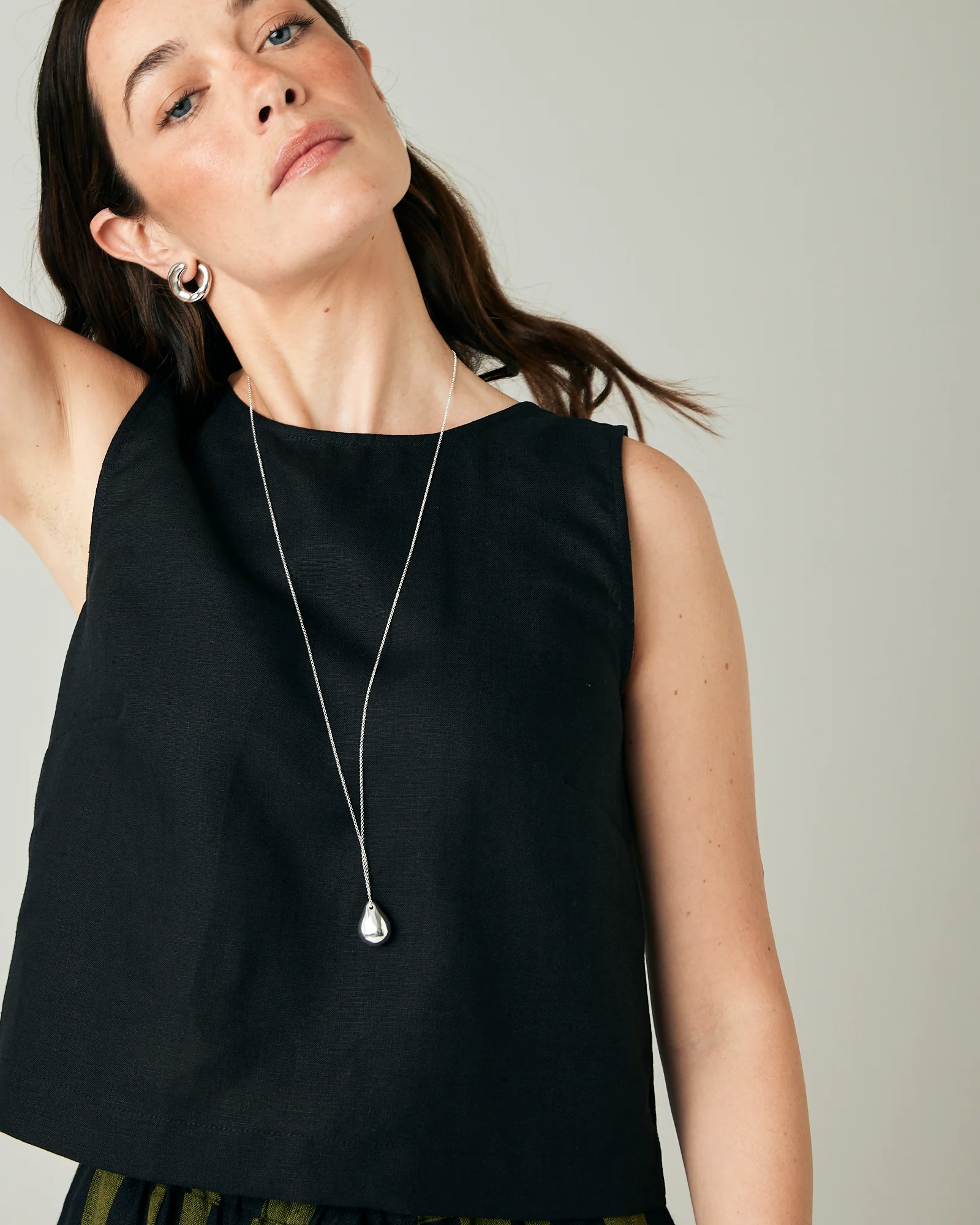 Esme Black Linen Top - Image 7