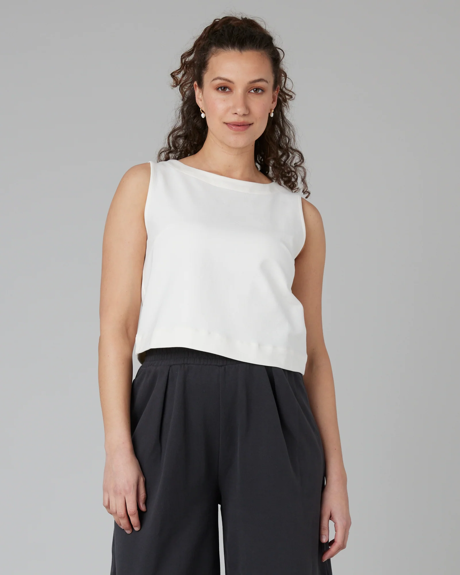 Esme Ecru Jersey Top - Image 12