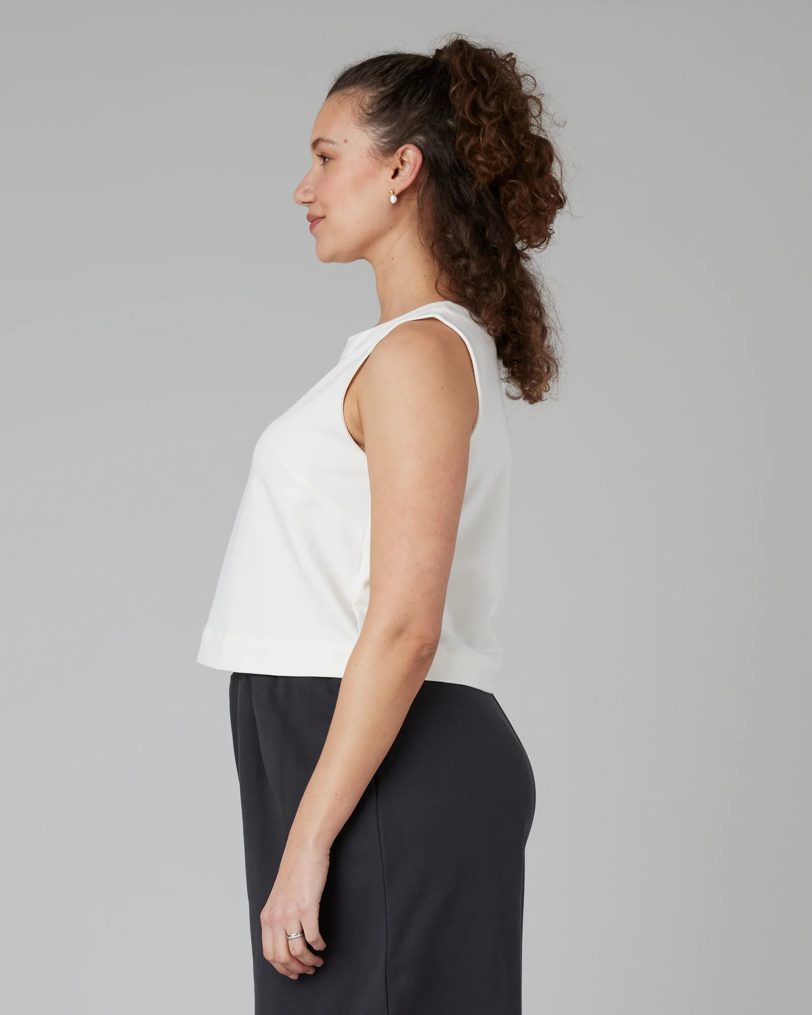 Esme Ecru Jersey Top - Image 13