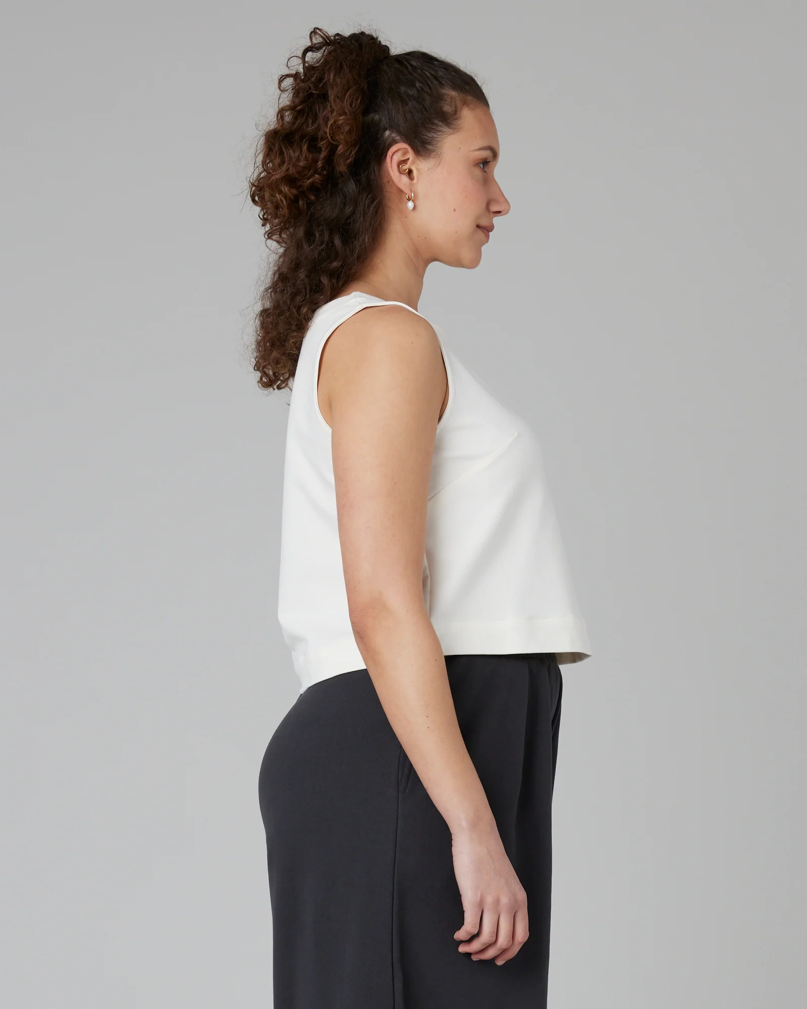 Esme Ecru Jersey Top - Image 15