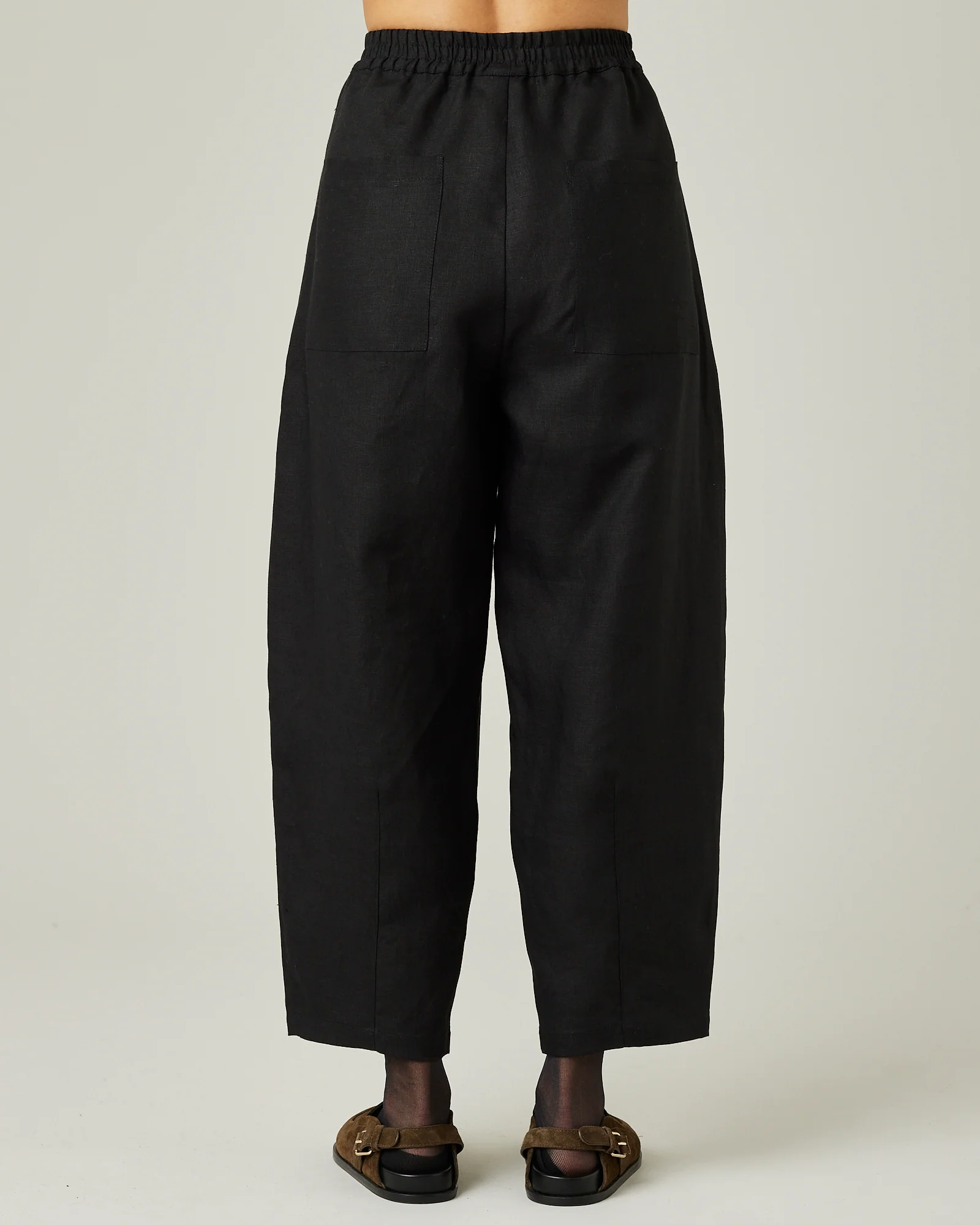 Huxley Black Linen Trousers - Image 3