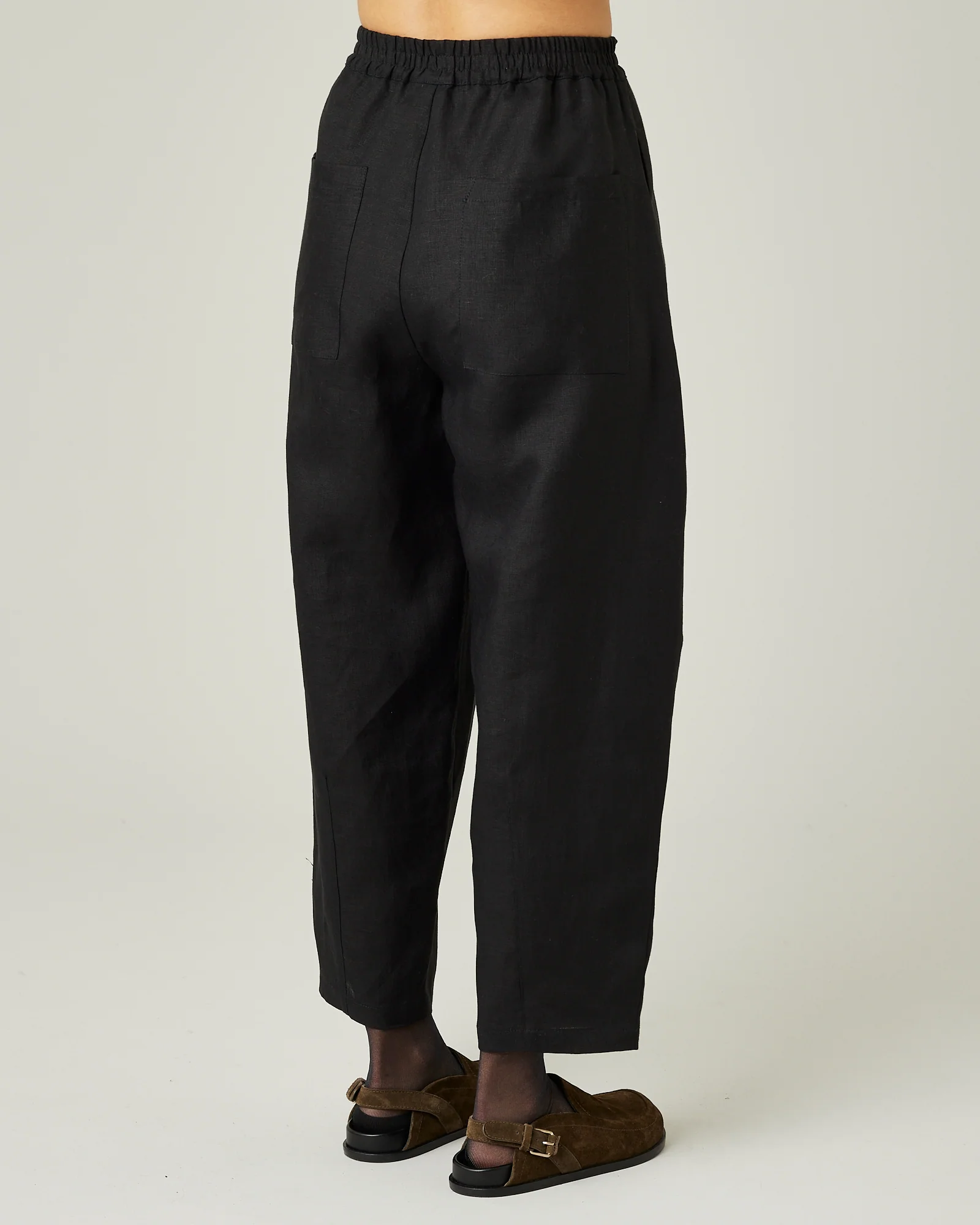 Huxley Black Linen Trousers - Image 4