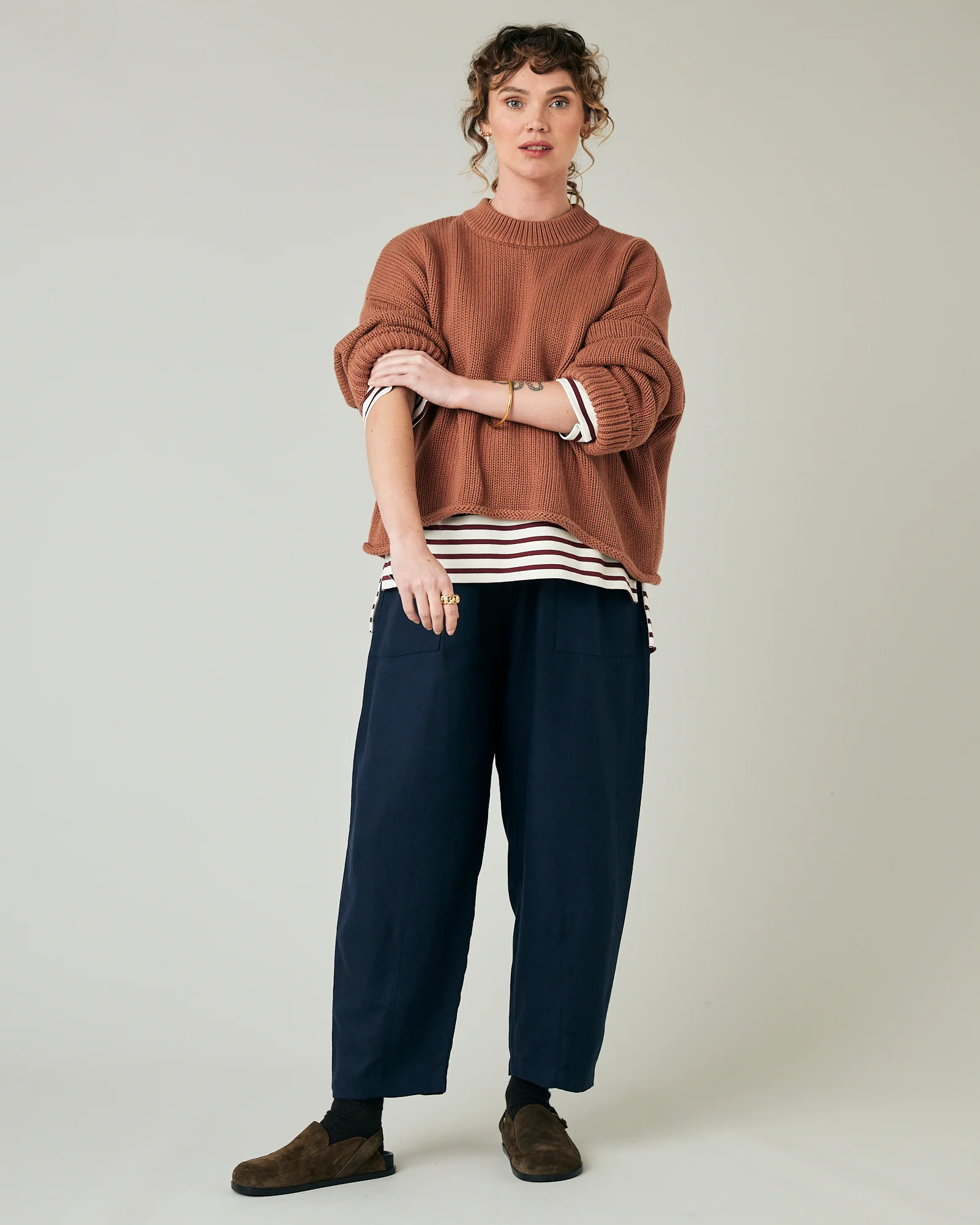 Huxley Navy Linen Trousers - Image 19