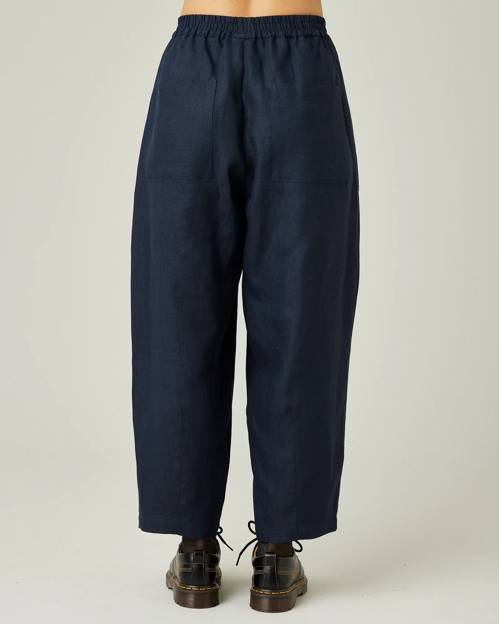 Huxley Navy Linen Trousers - Image 3