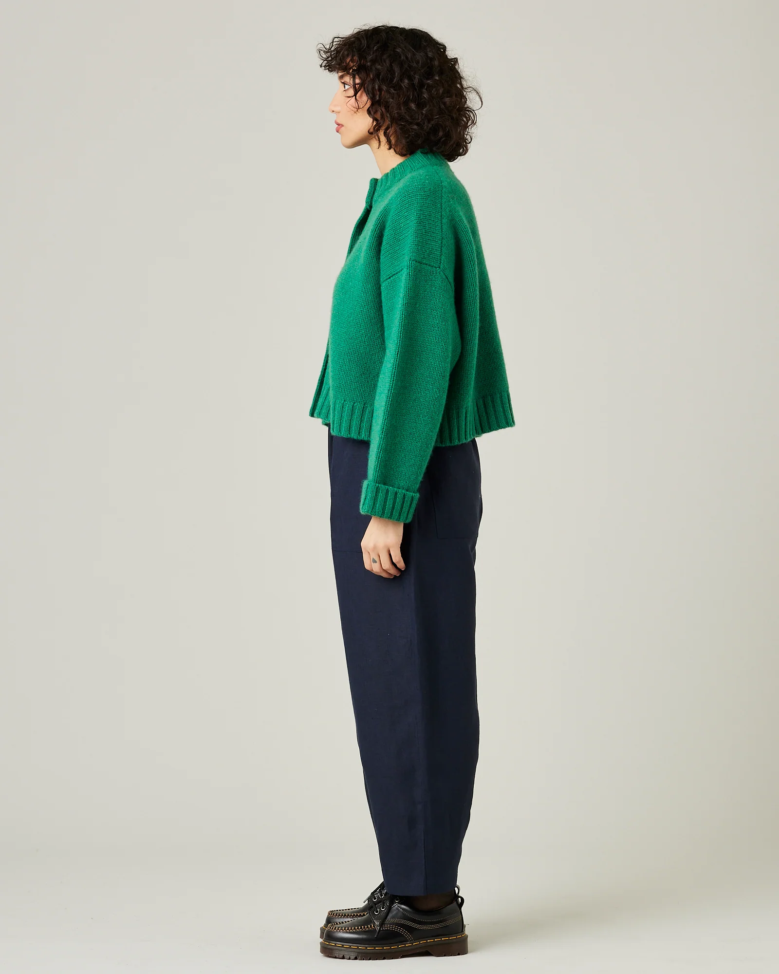 Huxley Navy Linen Trousers - Image 6