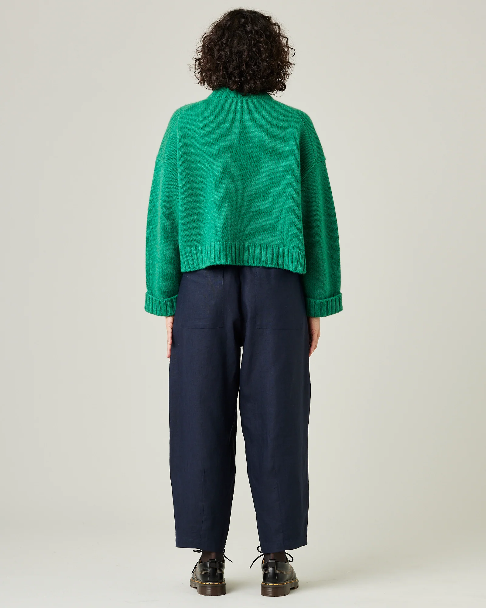 Huxley Navy Linen Trousers - Image 7