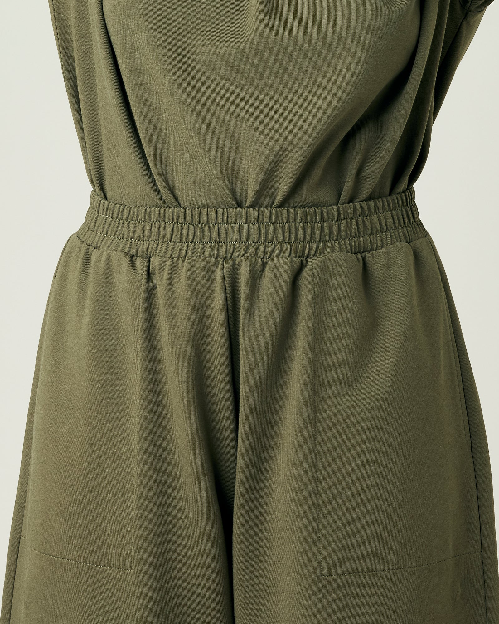 Huxley Olive Cotton Jersey Trousers - Image 9