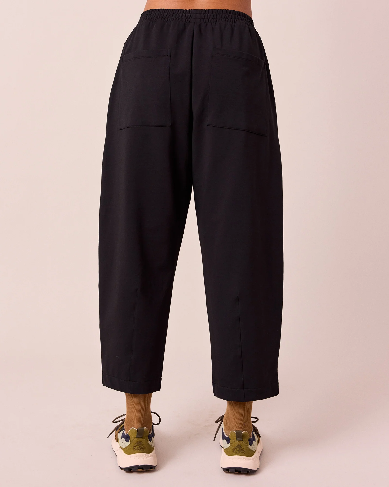 Huxley Black Cotton Jersey Trousers - Image 4