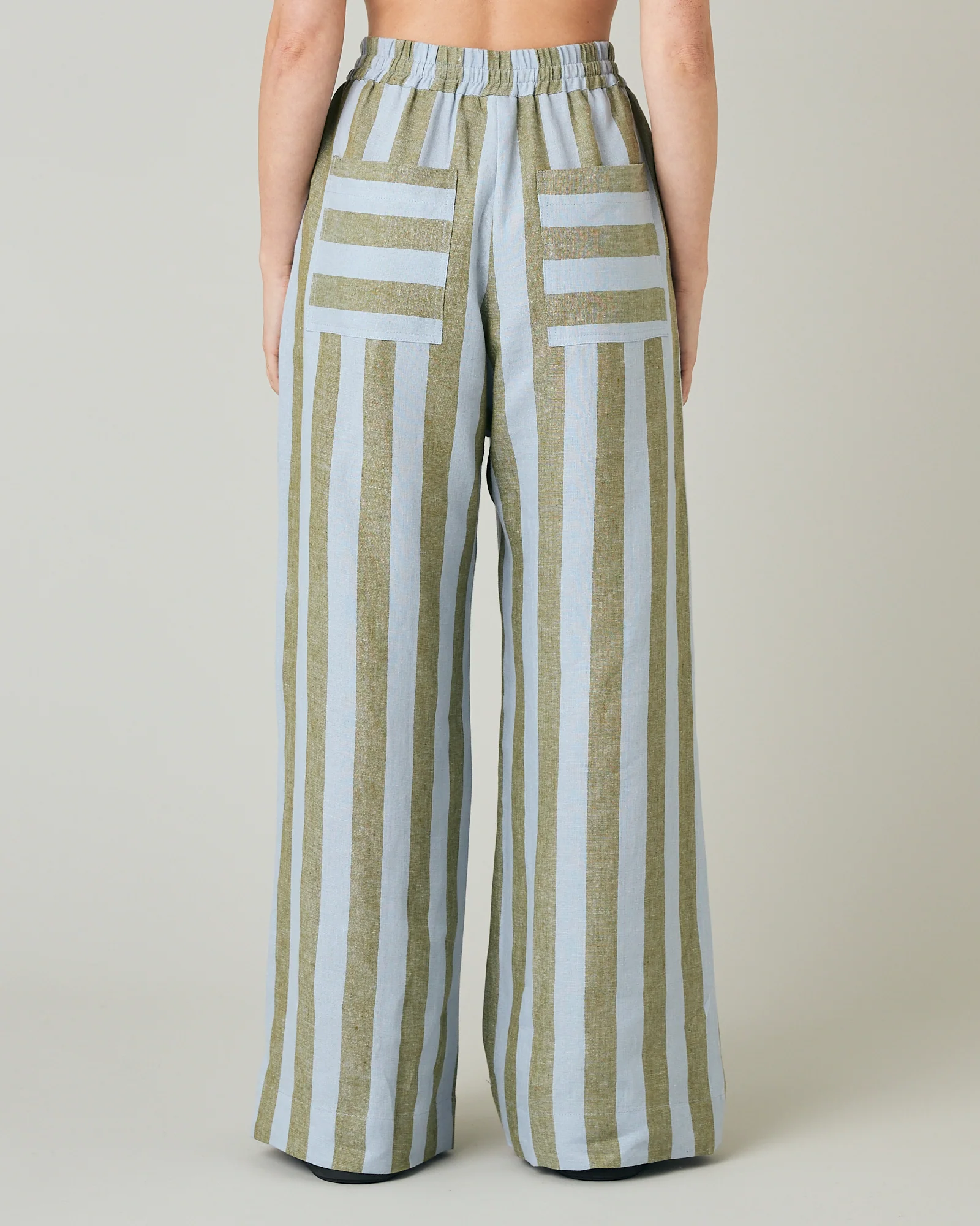 Lexi Meadow Stripe Linen Trousers - Image 5