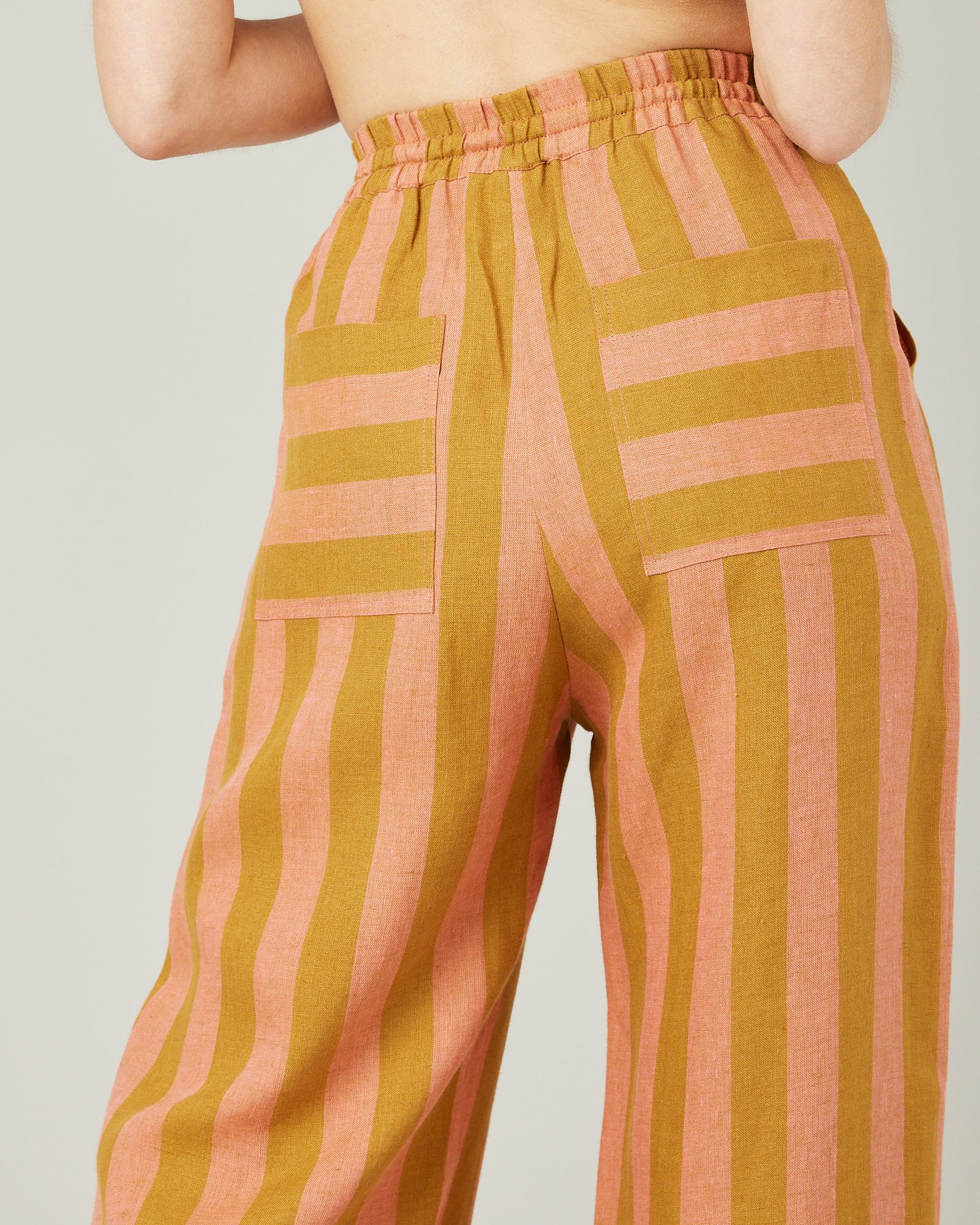 Lexi Pollen Stripe Linen Trousers - Image 7