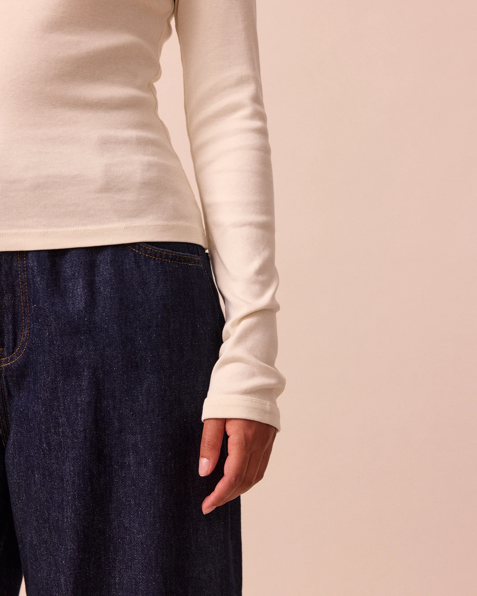 Lila Bone Jersey Top - Image 6