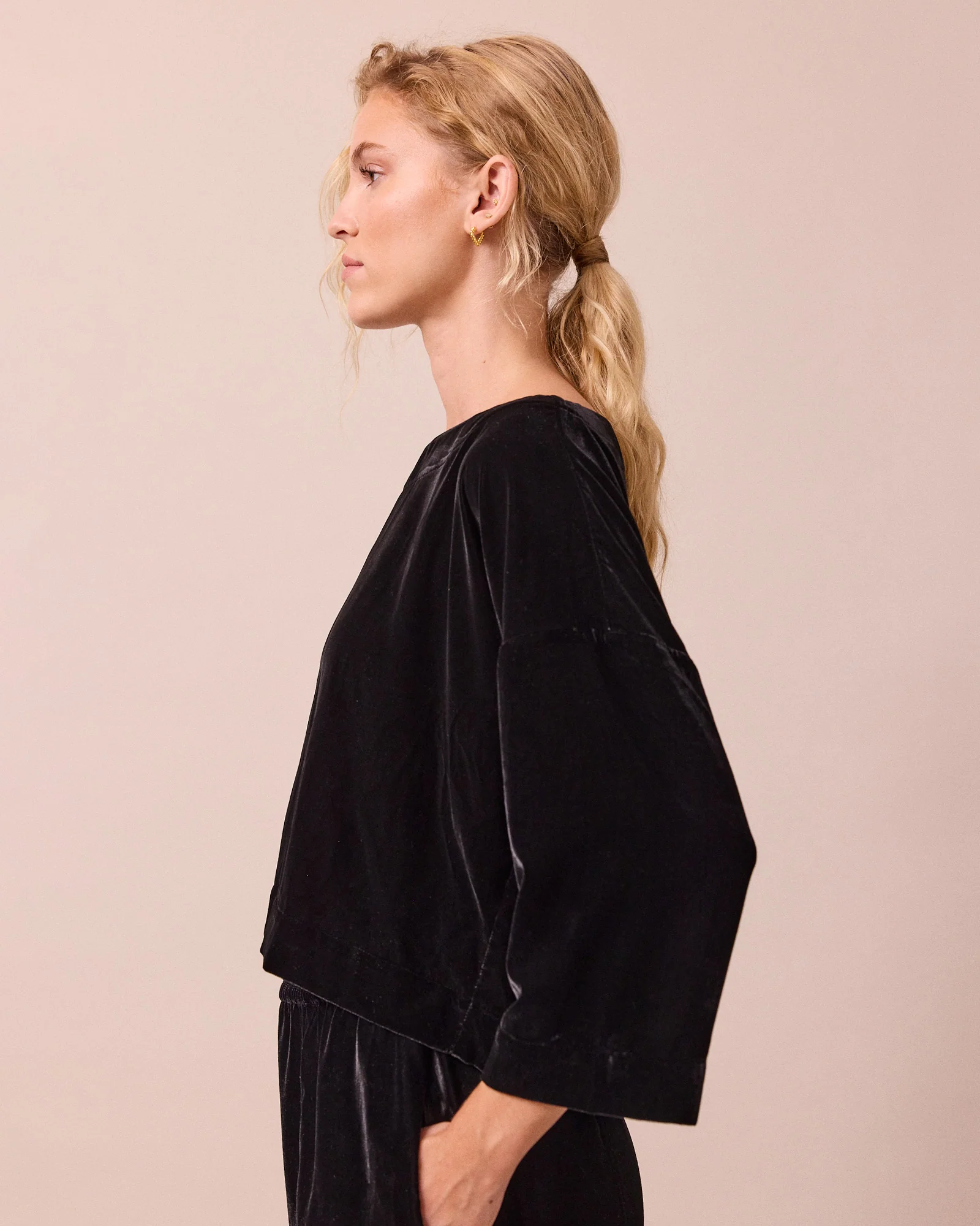 Lily Black Velvet Top - Image 3